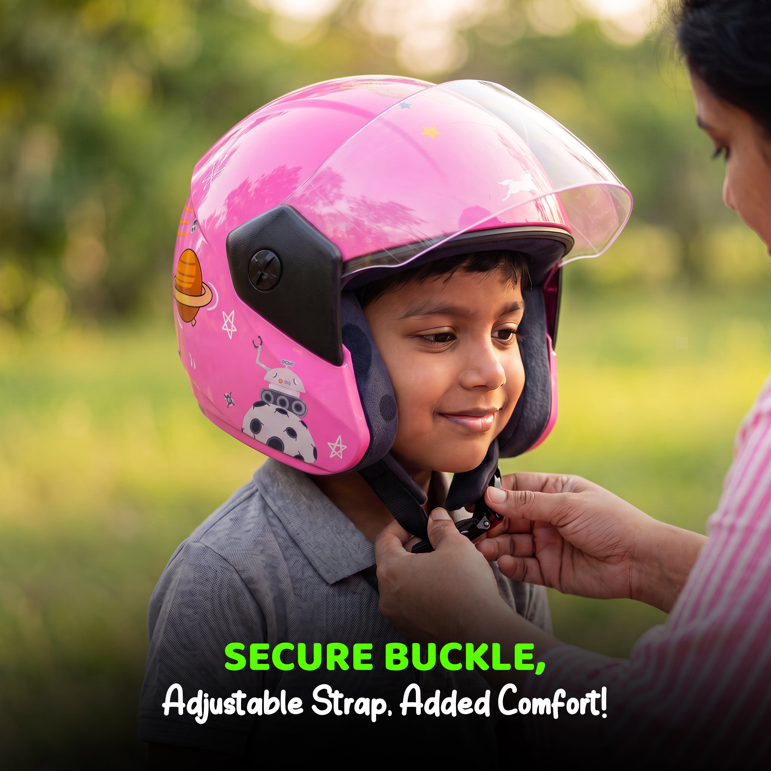 TVS Astro Kids Open Face Helmet – Lightweight, ISI Certified, Comfortable & Durable Helmet for Kids