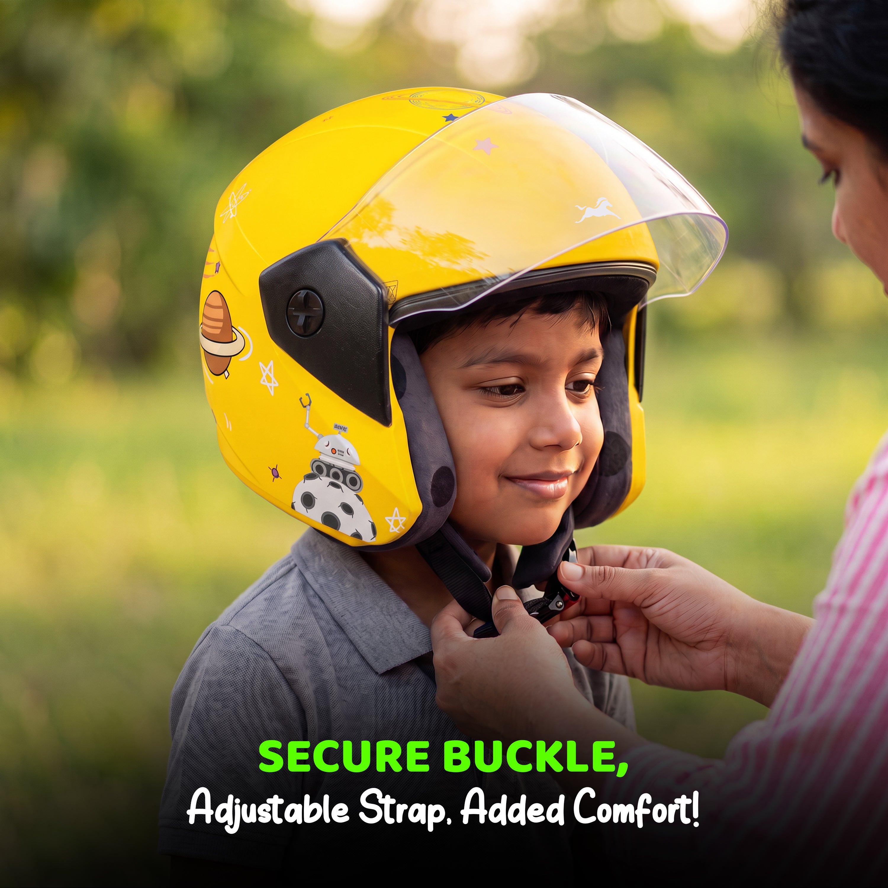 TVS Astro Kids Open Face Helmet – Lightweight, ISI Certified, Comfortable & Durable Helmet for Kids