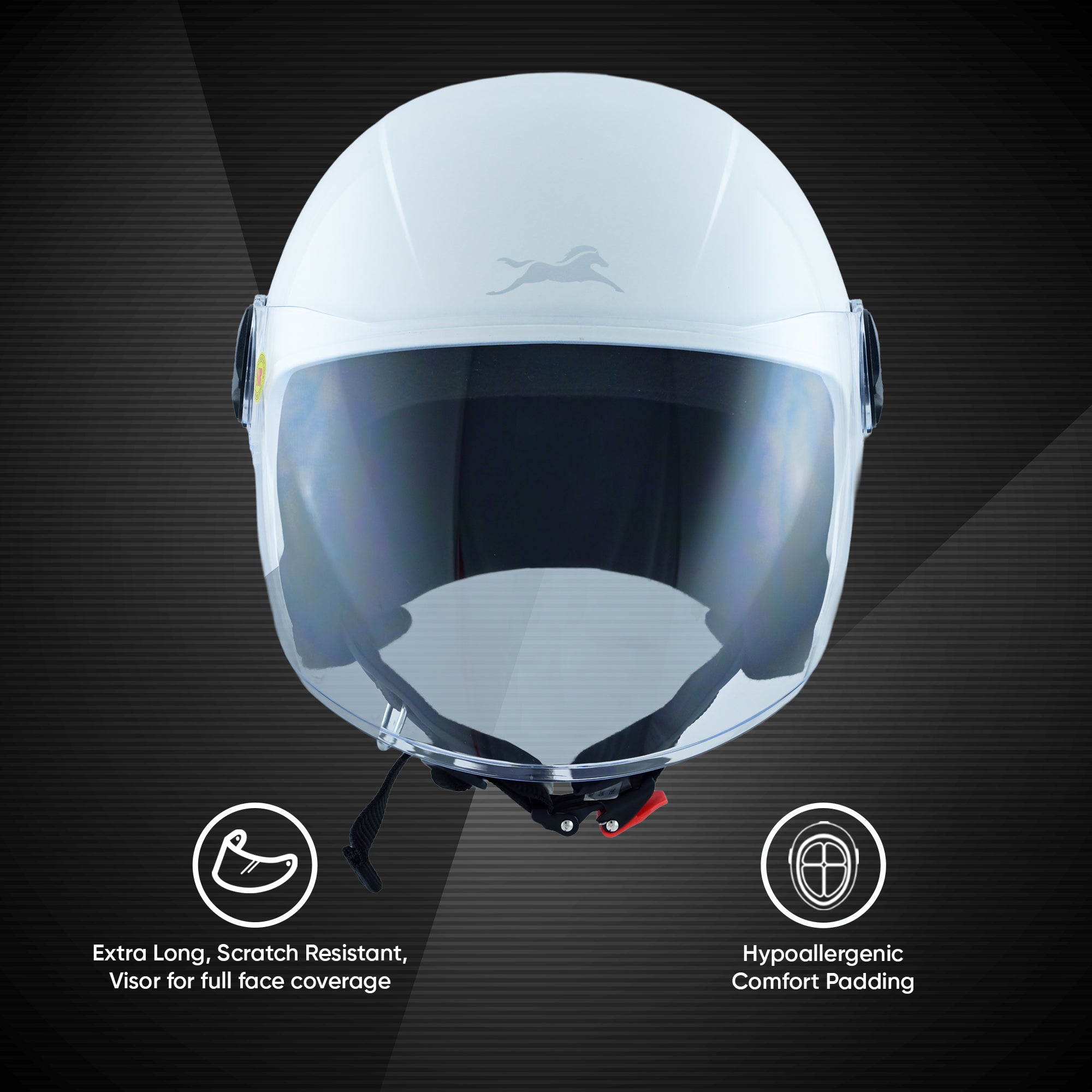 TVS iQube Open Face Helmet | ISI Certified, Lightweight & Comfortable Design