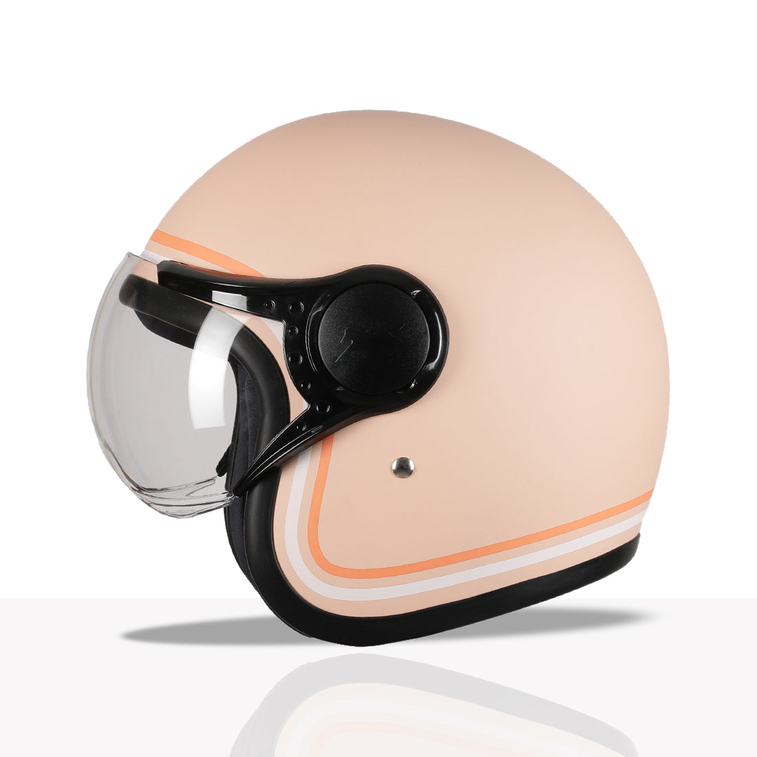 TVS MissFit Helmet for Women | Lightweight Ladies Helmet for Scooter | Stylish Girls Helmet with Extreme Comfort Fit | Women Helmet with Clear Visor | DOT & ISI Certified Helmet for Woman