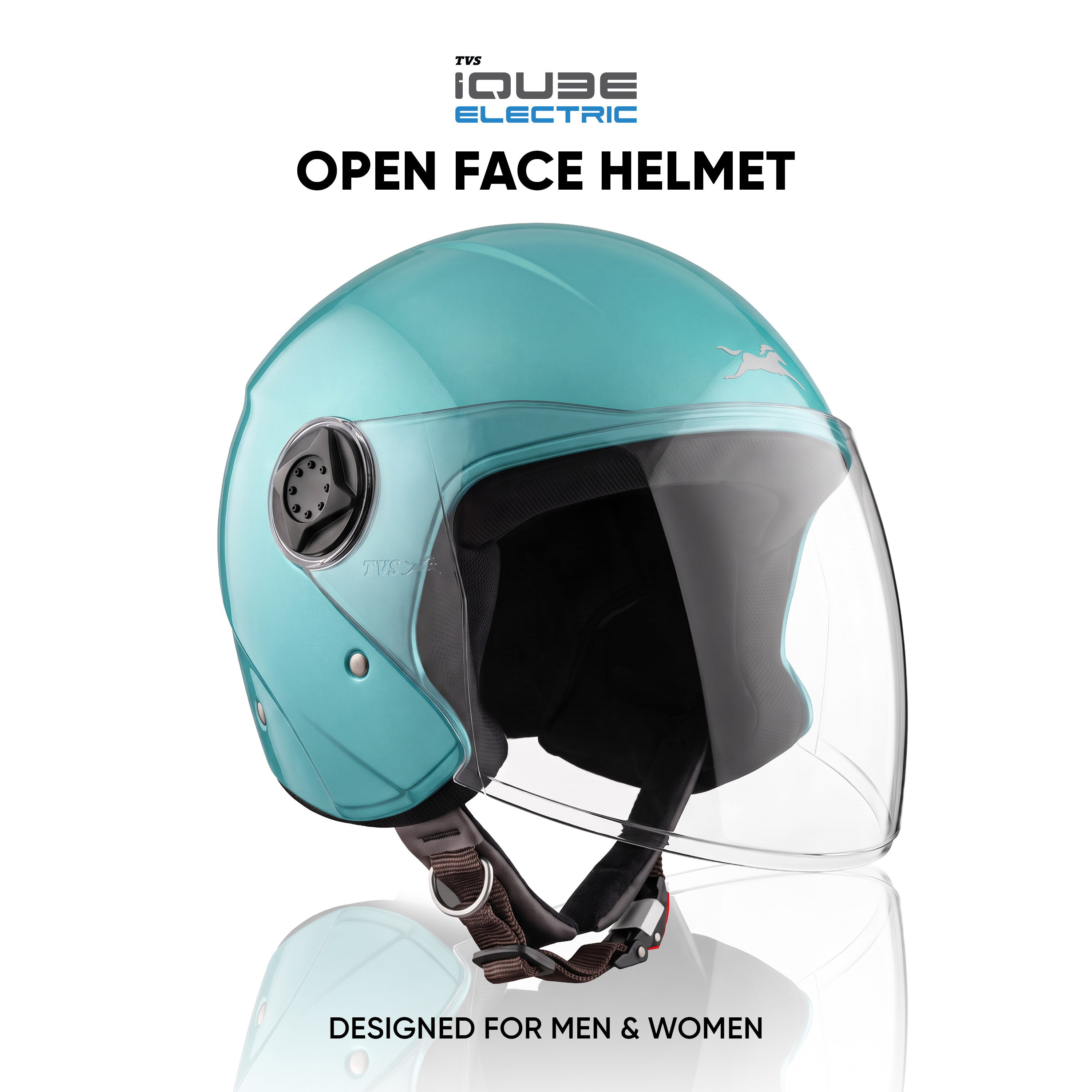 TVS iQube Open Face Helmet | ISI Certified, Lightweight & Comfortable Design