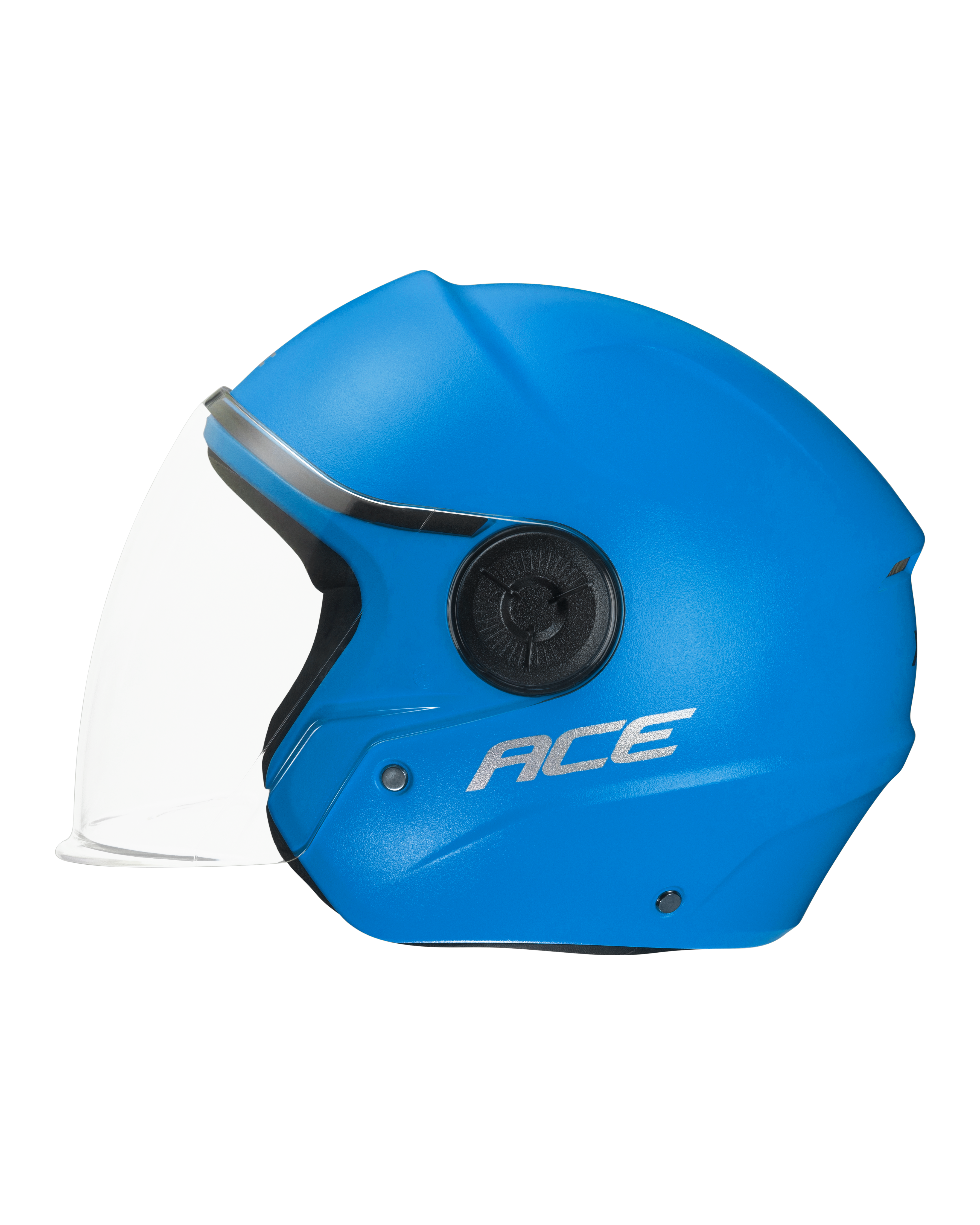 Xtrac Ace Open Face Helmet – ISI Certified Half Face Bike Helmet with ABS Shell, Clear Visor & Comfortable Padding