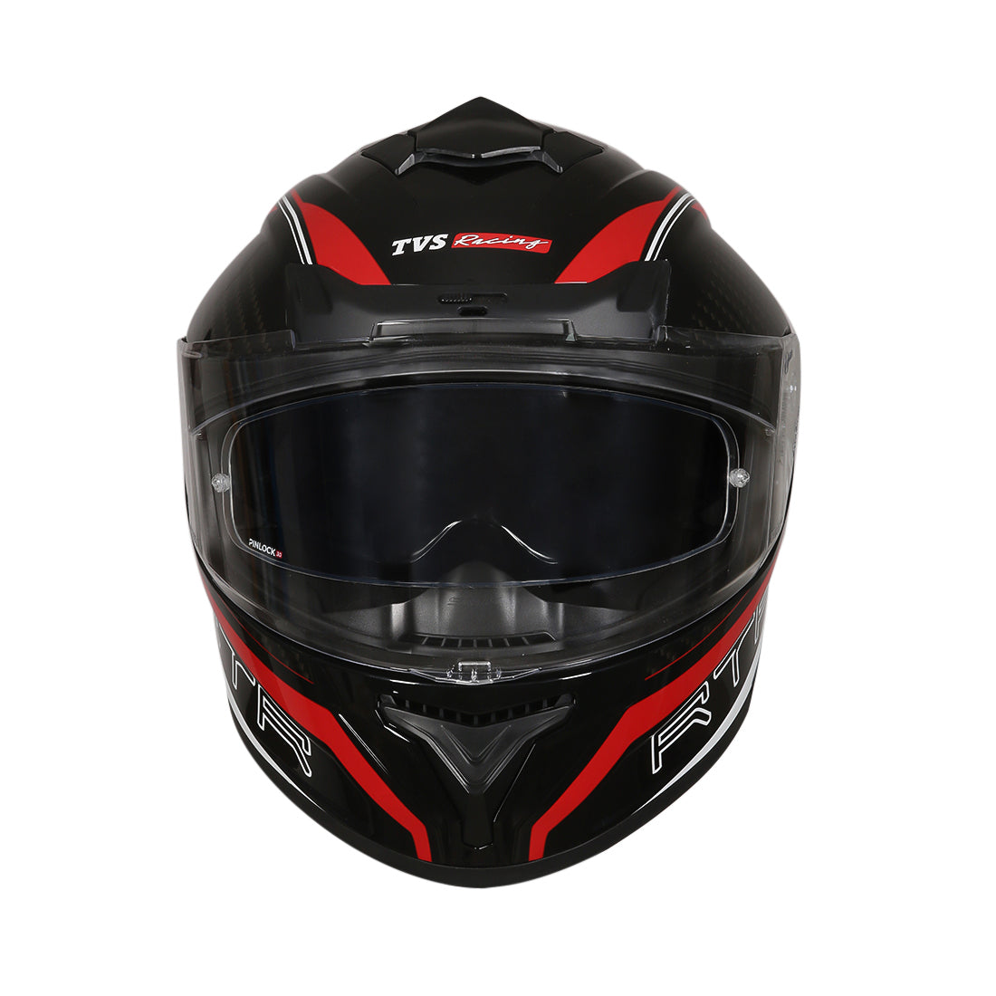 TVS Racing Hurricane Series Full Face Dual Visor Helmet for Men | Premium Bike Helmets with ABS Shell, UV Paint | Quick Release System | Aerodynamic Design | ECE, DOT & ISI Certified (Red)