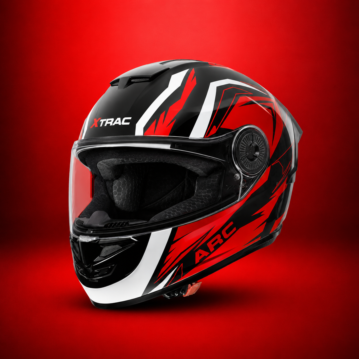 Xtrac Arc Full Face Graphic Helmet | ISI Certified | Lightweight Design, Quick Release Chin Strap
