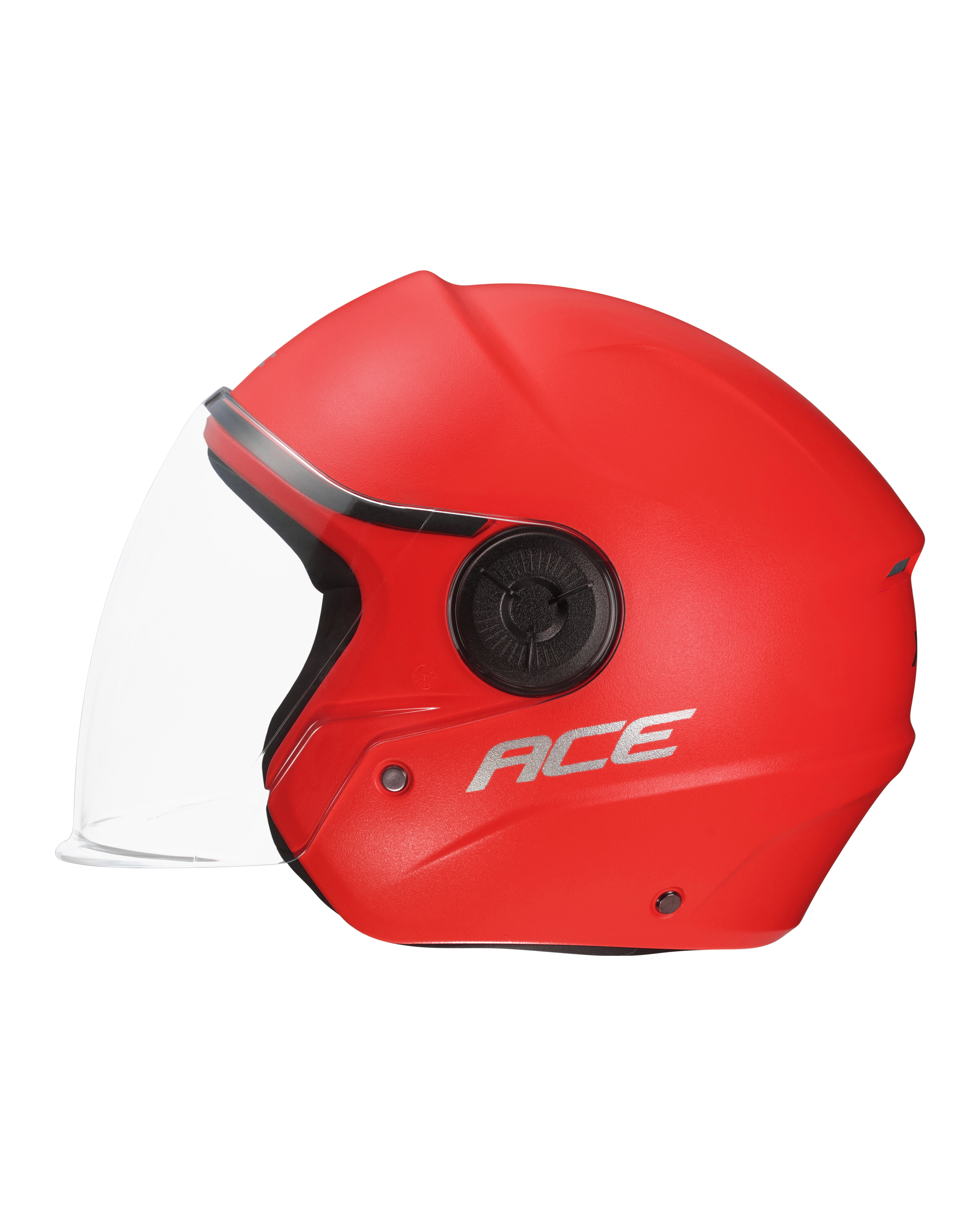 Xtrac Ace Open Face Helmet – ISI Certified Half Face Bike Helmet with ABS Shell, Clear Visor & Comfortable Padding