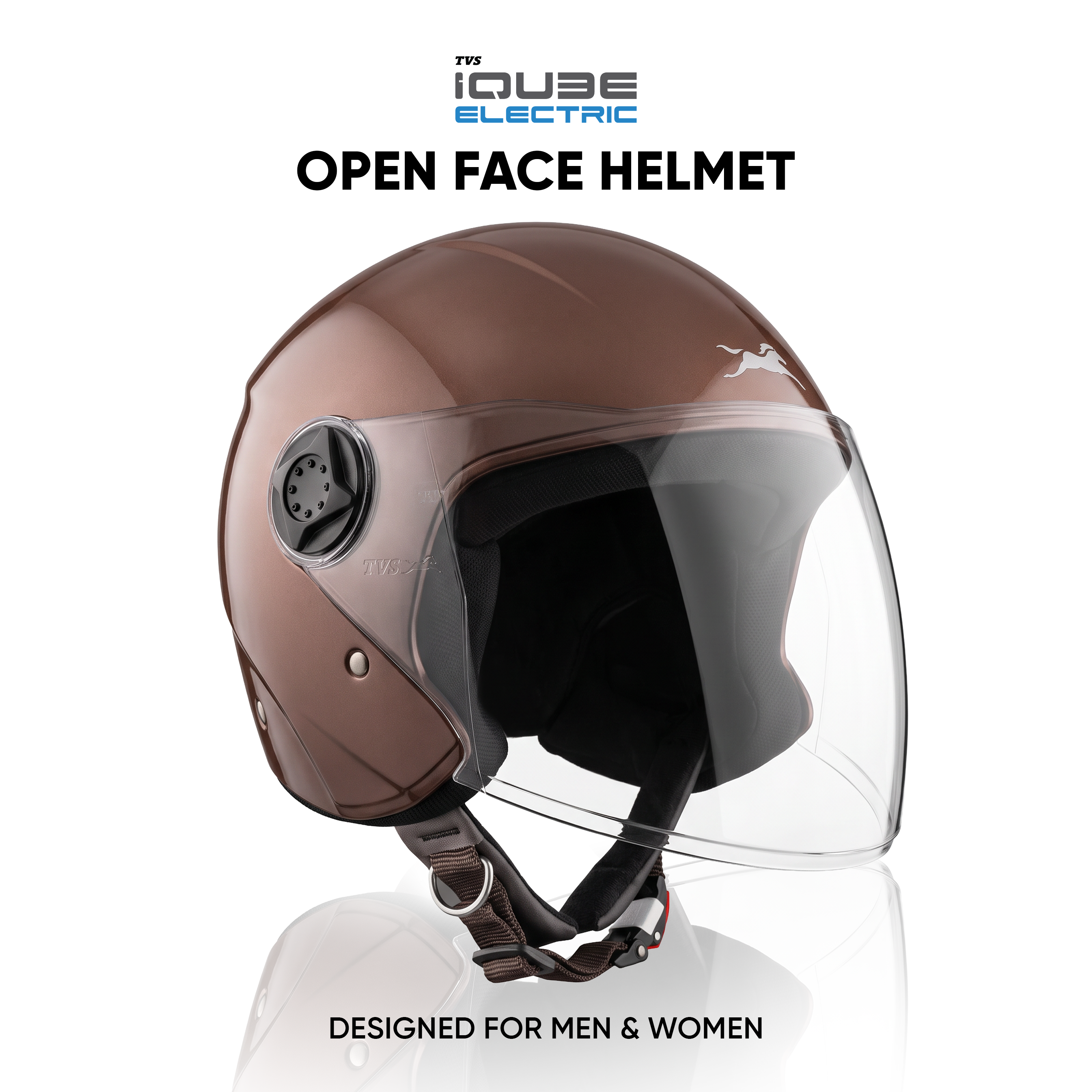 TVS iQube Open Face Helmet | ISI Certified, Lightweight & Comfortable Design