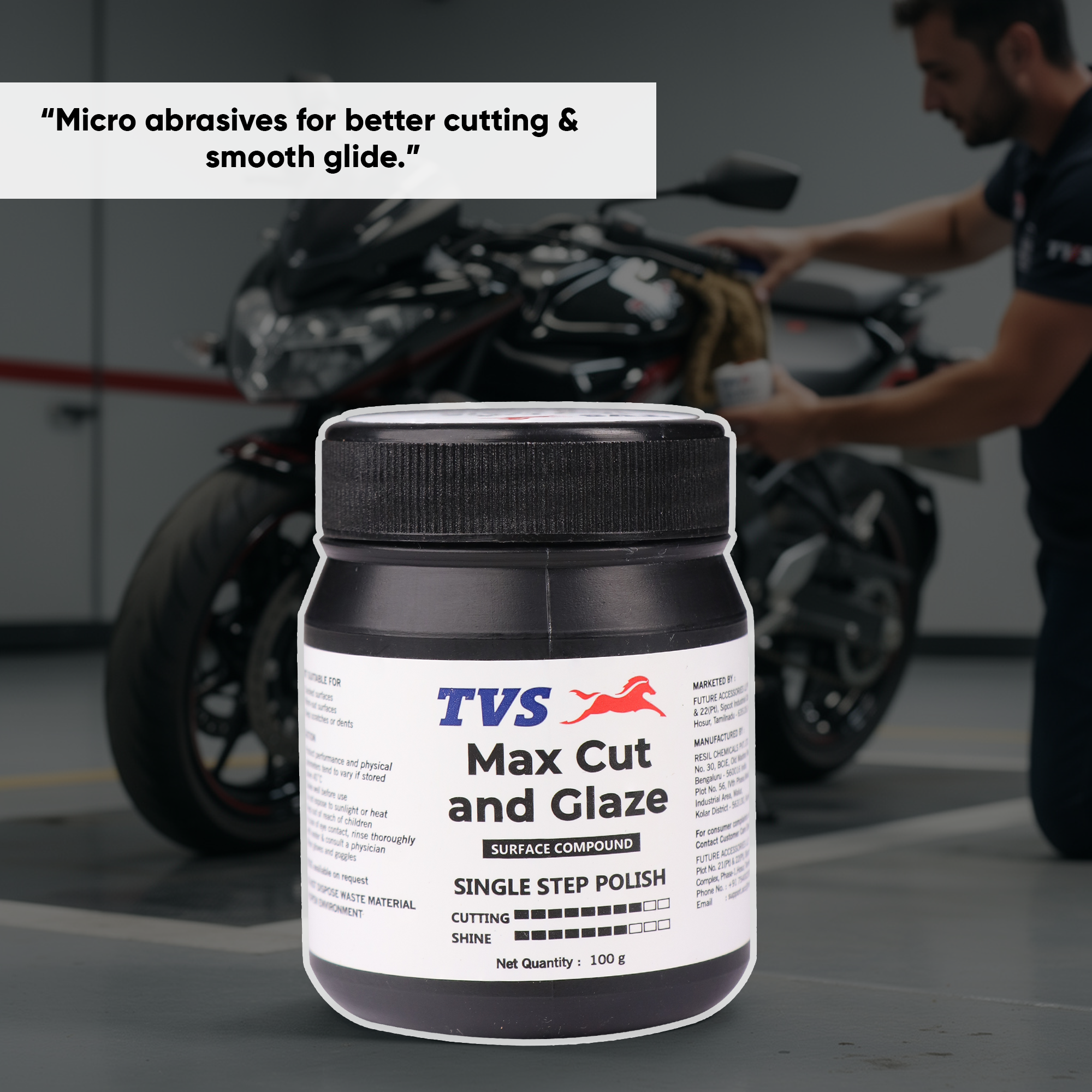 TVS Max Cut and Glaze, Net Weight: 100gr. - Single Step Polish