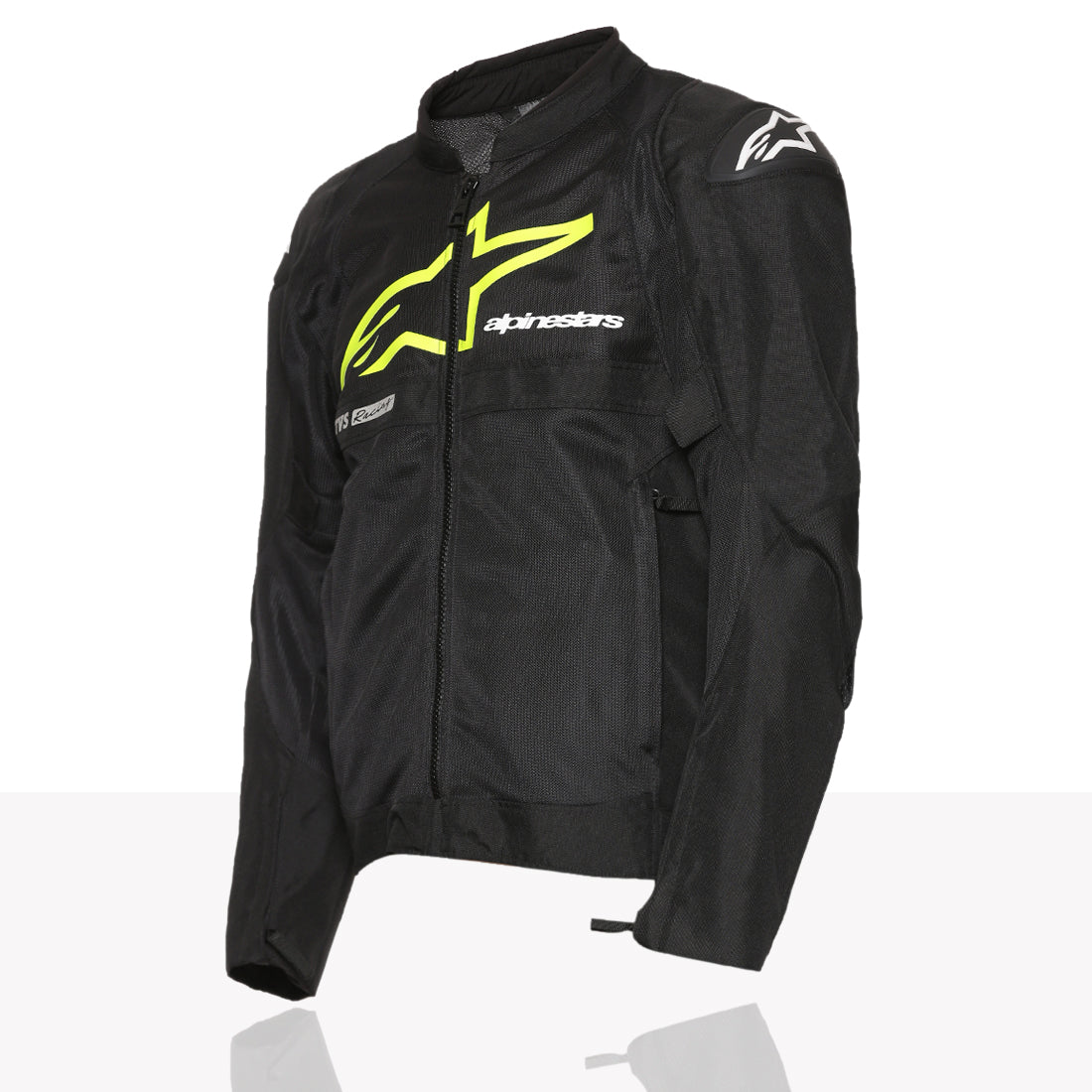 TVS Racing x Alpinestars Riding Jacket with CE Level 2 Nucleon Plasma Armor, 600D Abrasion Resistant Shell, Breathable Mesh Panels, Reflective Visibility, Pre Curved Sleeves Motorcycle Protective Gear