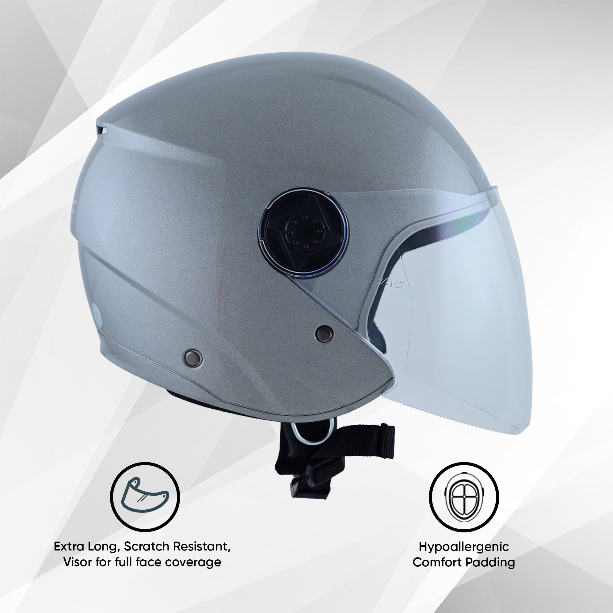 TVS iQube Open Face Helmet | ISI Certified, Lightweight & Comfortable Design