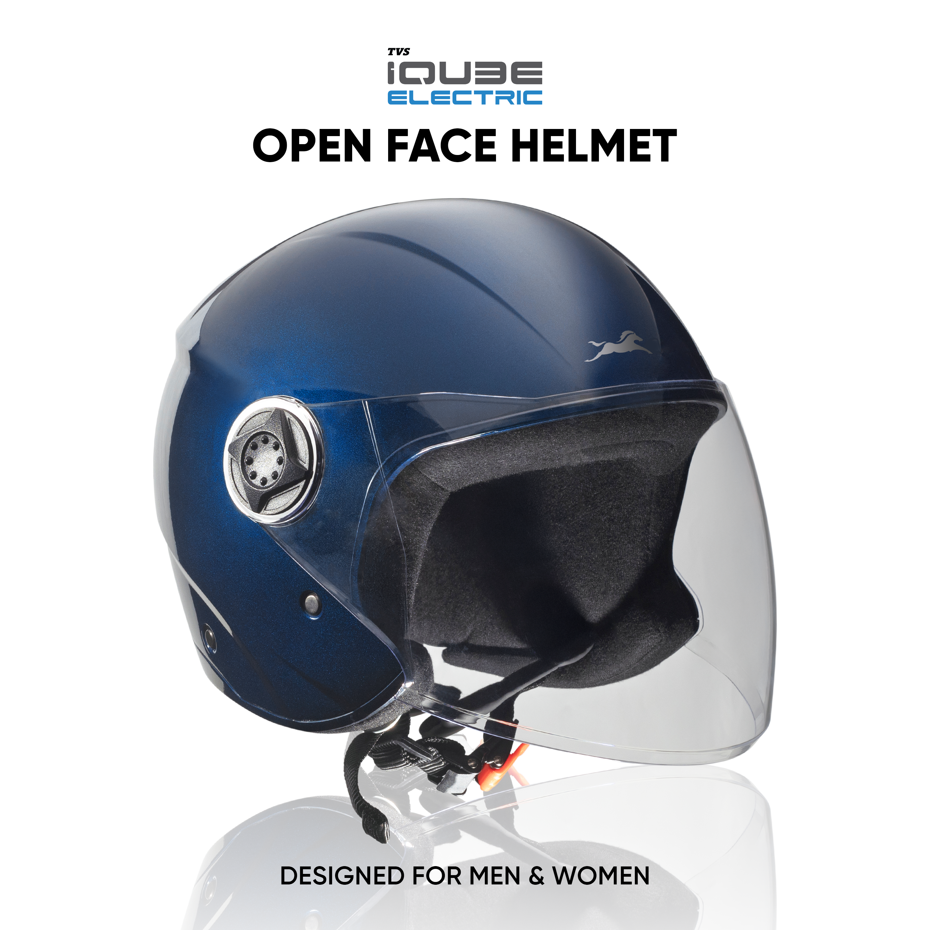 TVS iQube Open Face Helmet | ISI Certified, Lightweight & Comfortable Design