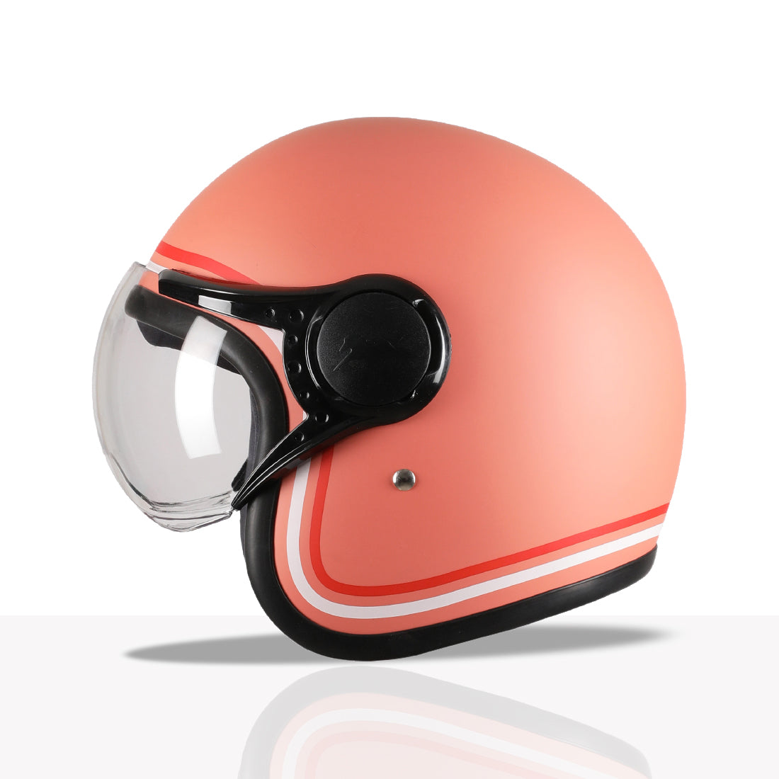 TVS MissFit Helmet for Women | Lightweight Ladies Helmet for Scooter | Stylish Girls Helmet with Extreme Comfort Fit | Women Helmet with Clear Visor | DOT & ISI Certified Helmet for Woman