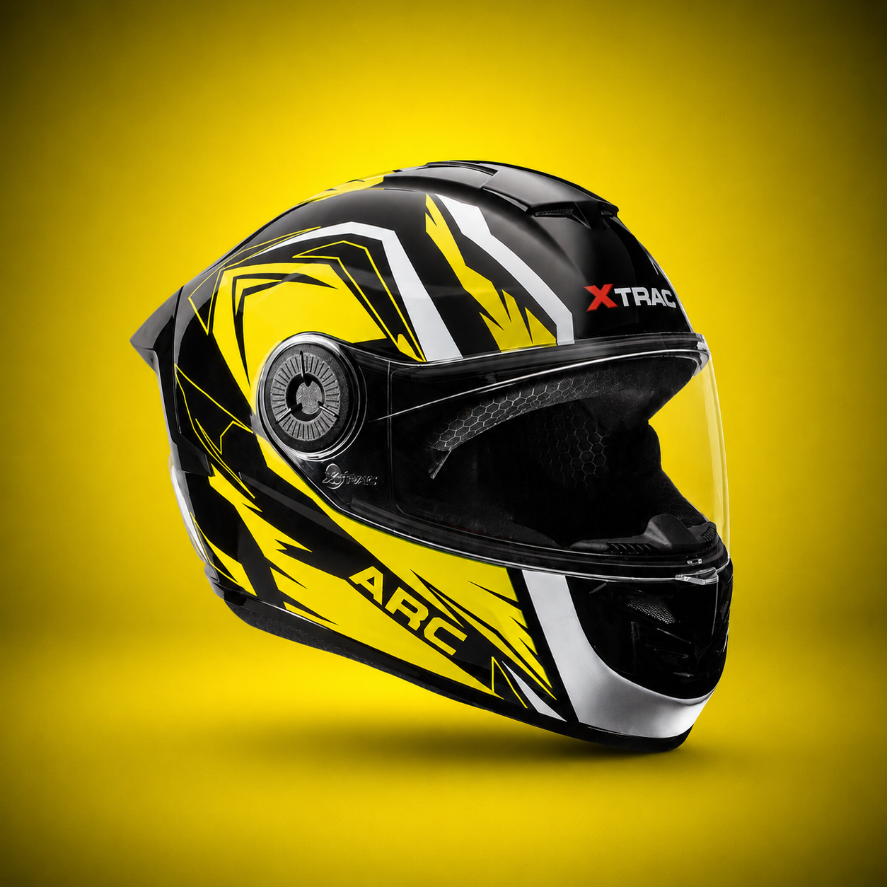 Xtrac Arc Full Face Graphic Helmet | ISI Certified | Lightweight Design, Quick Release Chin Strap