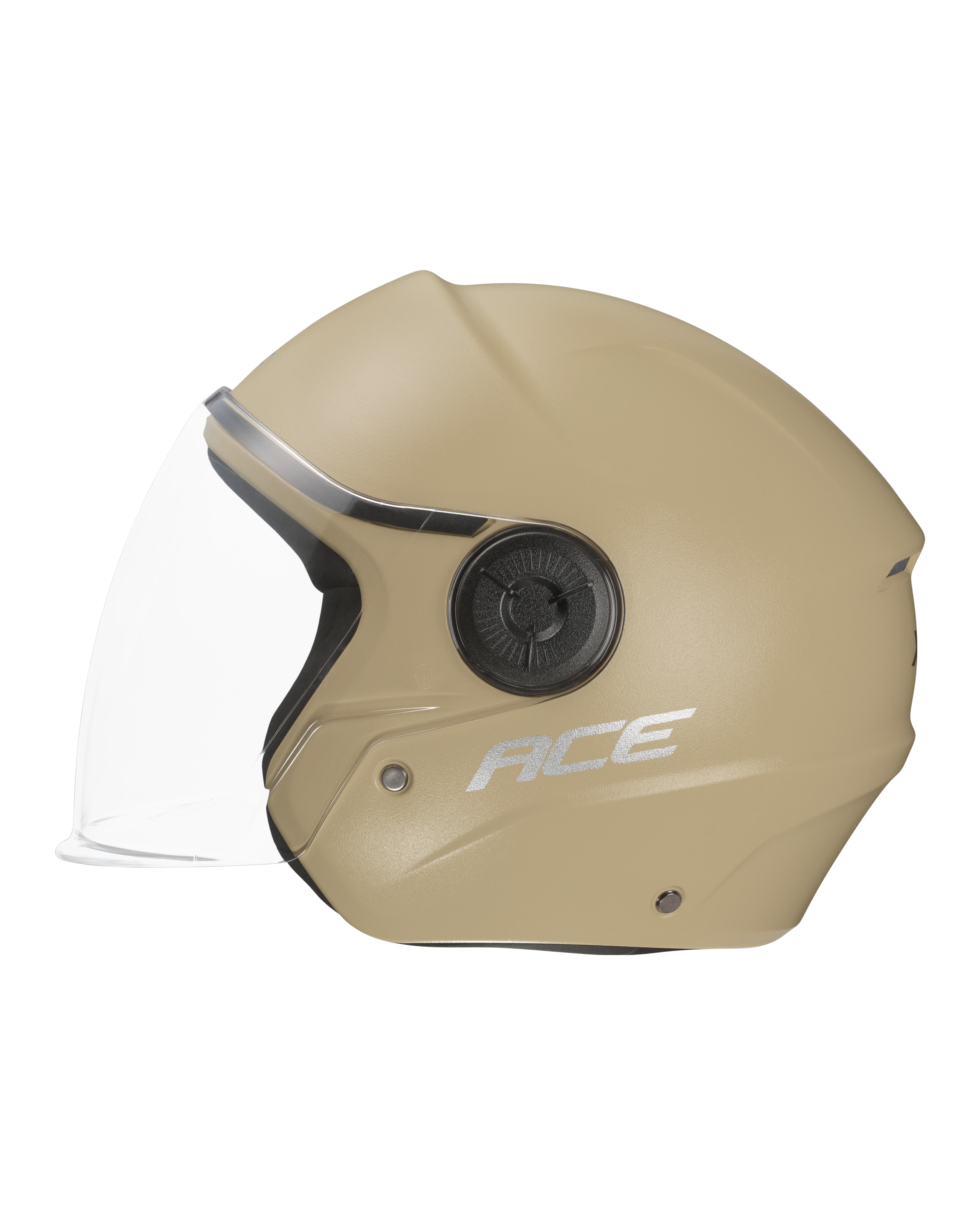Xtrac Ace Open Face Helmet – ISI Certified Half Face Bike Helmet with ABS Shell, Clear Visor & Comfortable Padding