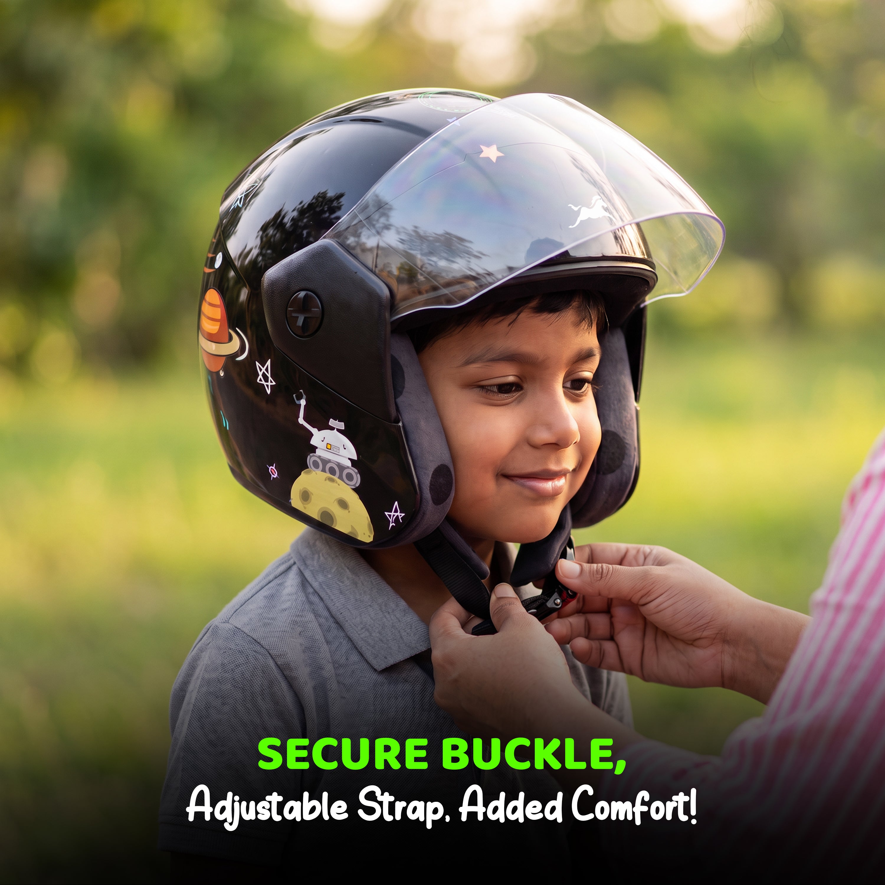 TVS Astro Kids Open Face Helmet – Lightweight, ISI Certified, Comfortable & Durable Helmet for Kids