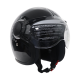 TVS RONIN Half Face Black Helmet - ISI Certified