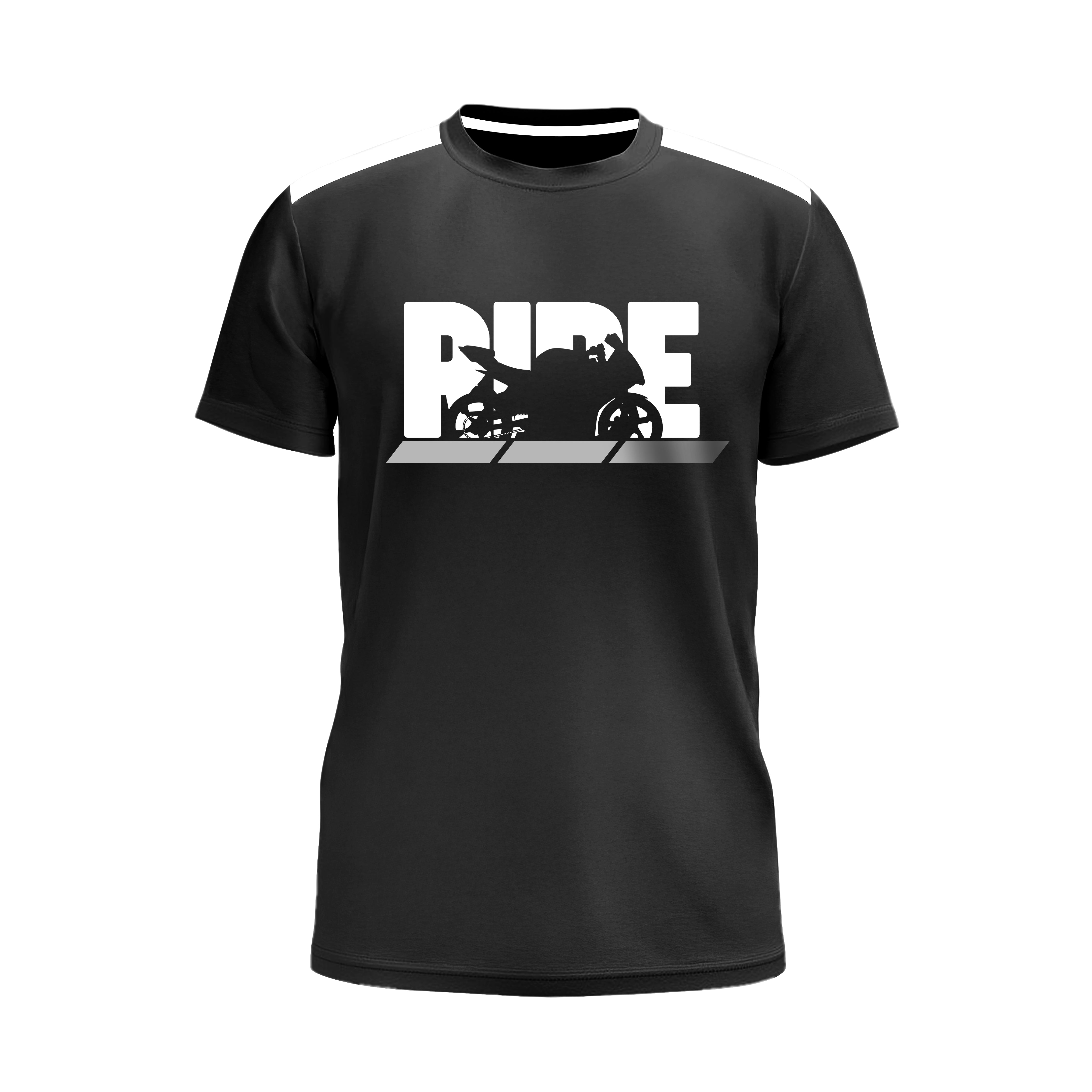 TVS Ride Crew neck Cotton T-shirt | High visibility & Reflective Sticker