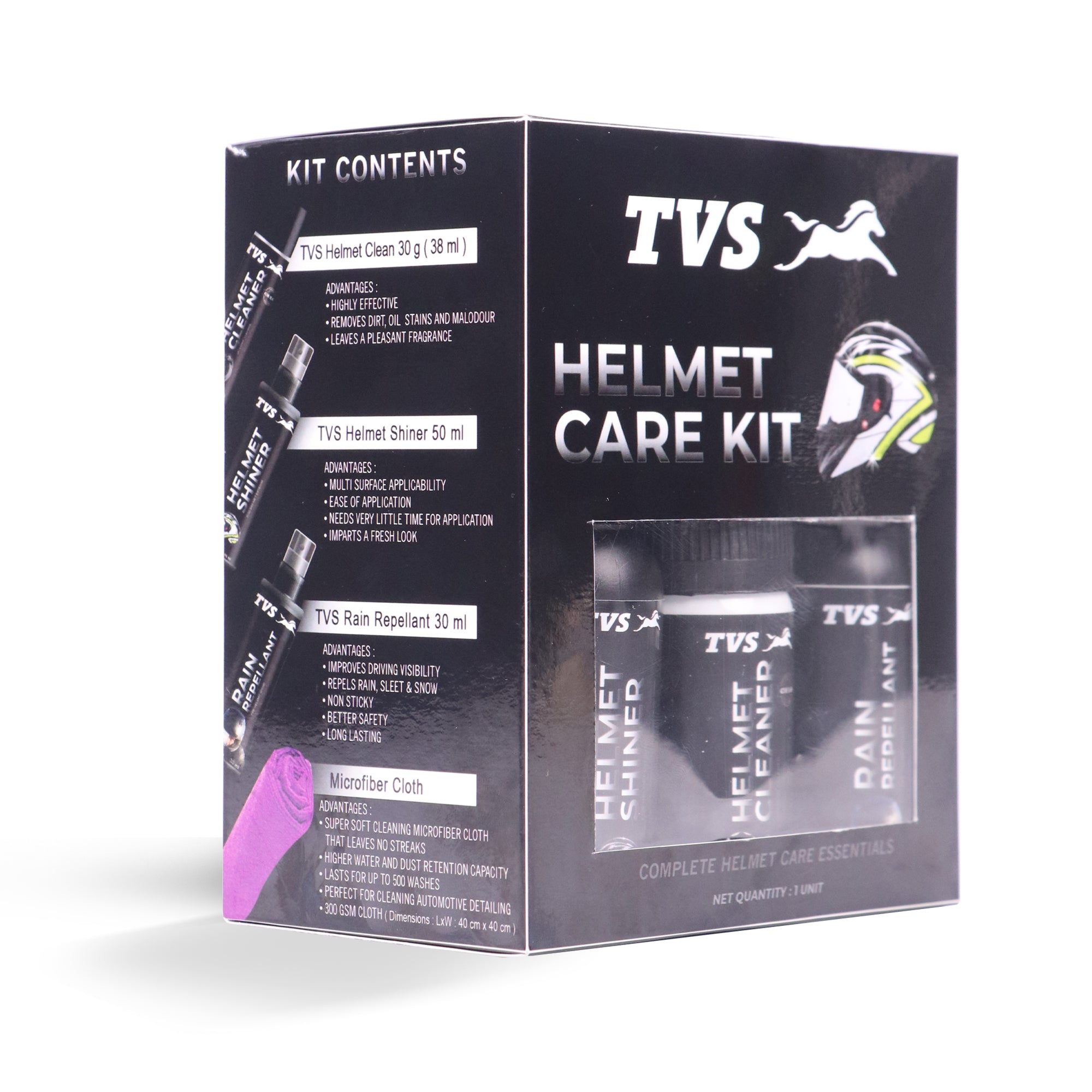 TVS Helmet Care Kit - Ultimate Cleaning Solution for Your Helmet