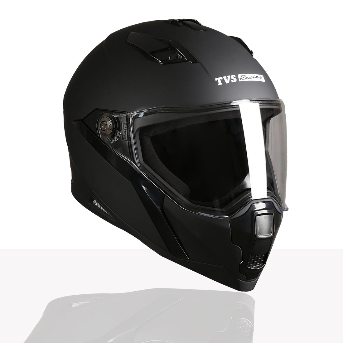 TVS Racing Anti Matter Full Face Helmet for Bike & Motorcycle Riders-DOT & ISI Certified-Lightweight ABS Shell, UV Resistant-Ventilated Comfort Liner, Quick-Release Visor & Chin Strap