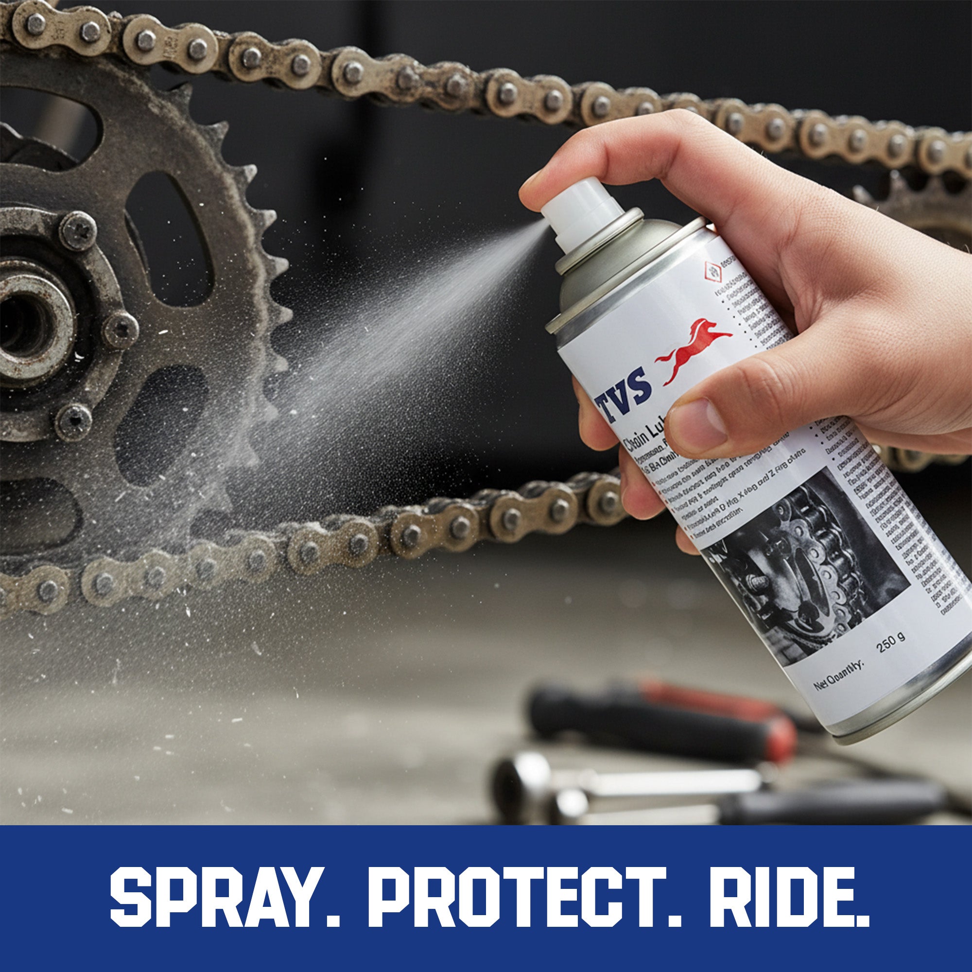 TVS Chain Lube 2.0 - 250Gm. | Precision Lubrication for Peak Chain Performance