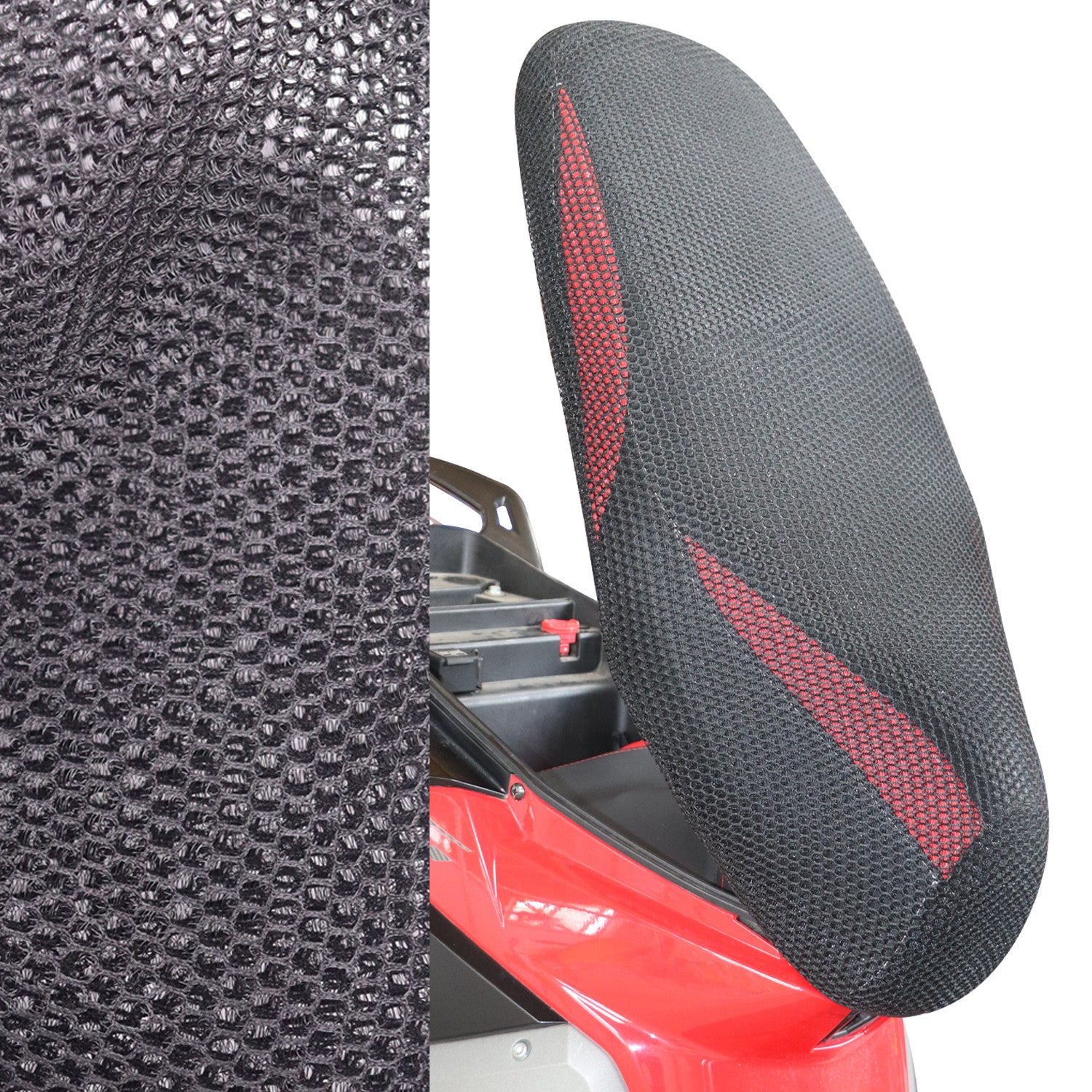 TVS Mesh Seat Cover for Ntorq - Polyester, Breathable 3D Honeycomb with Anti-Slip, All-Weather Protection