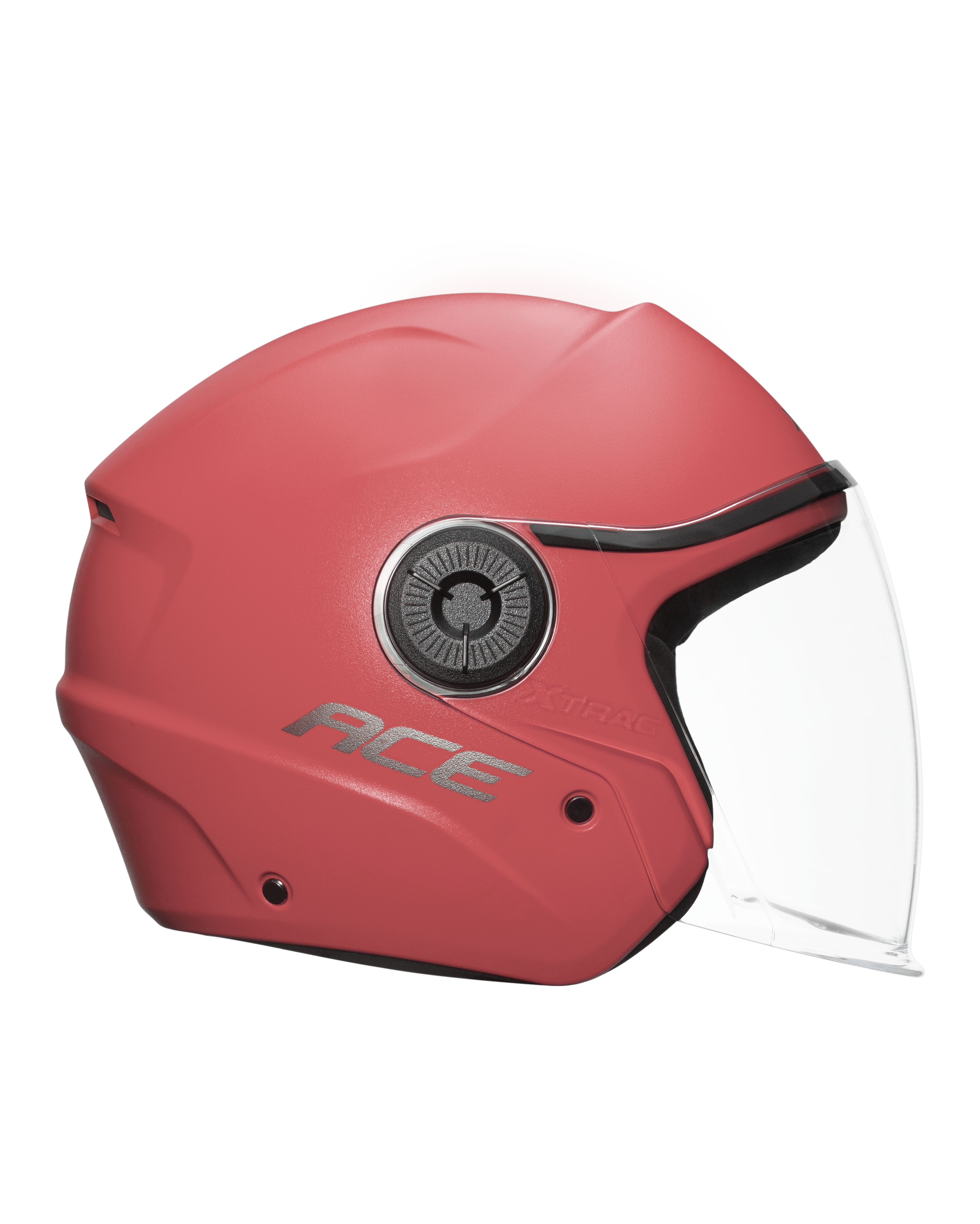 Xtrac Ace Open Face Helmet – ISI Certified Half Face Bike Helmet with ABS Shell, Clear Visor & Comfortable Padding