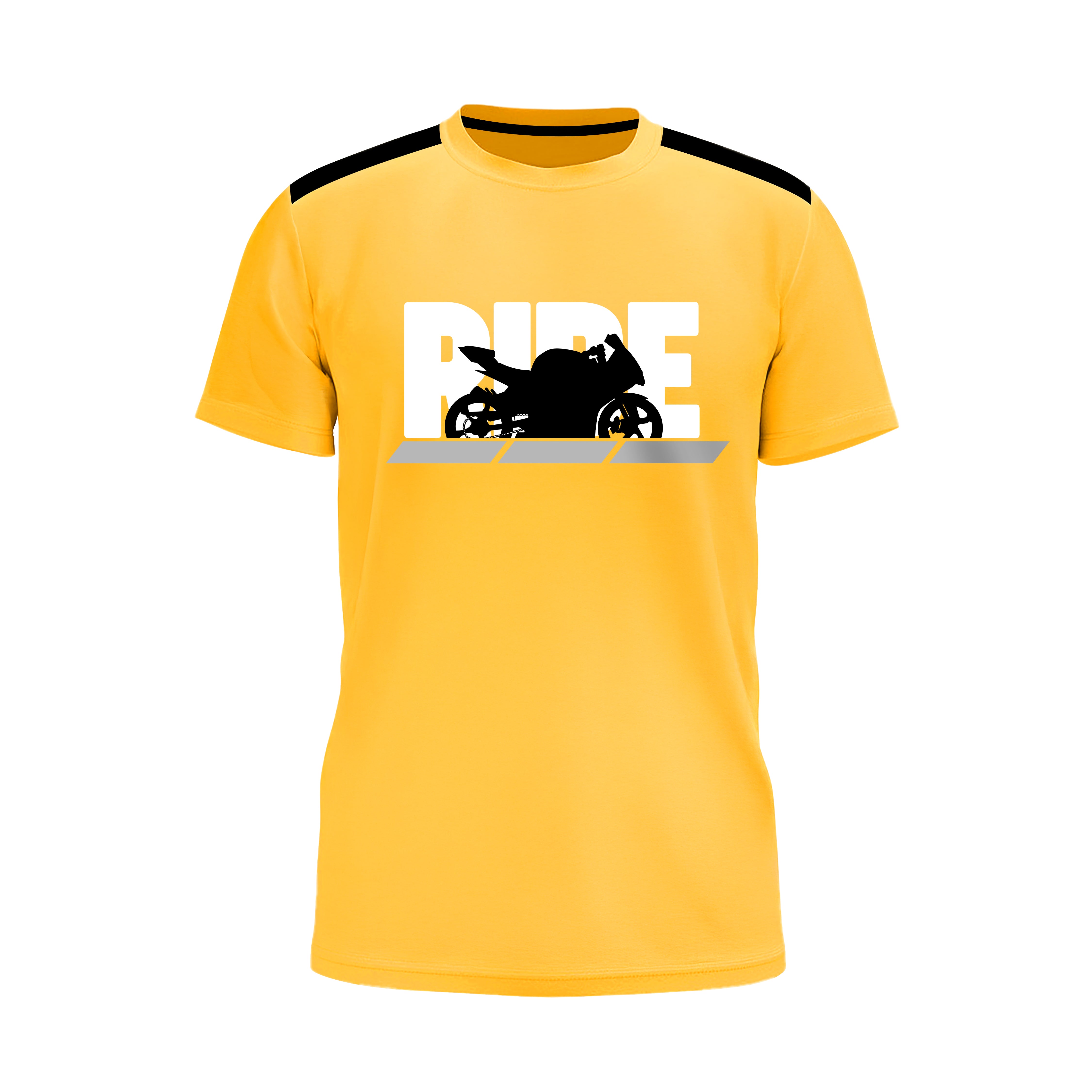 TVS Ride Crew neck Cotton T-shirt | High visibility & Reflective Sticker