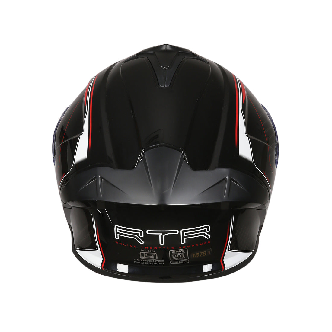 TVS Racing Hurricane Series Full Face Dual Visor Helmet for Men | Premium Bike Helmets with ABS Shell, UV Paint | Quick Release System | Aerodynamic Design | ECE, DOT & ISI Certified (Red)