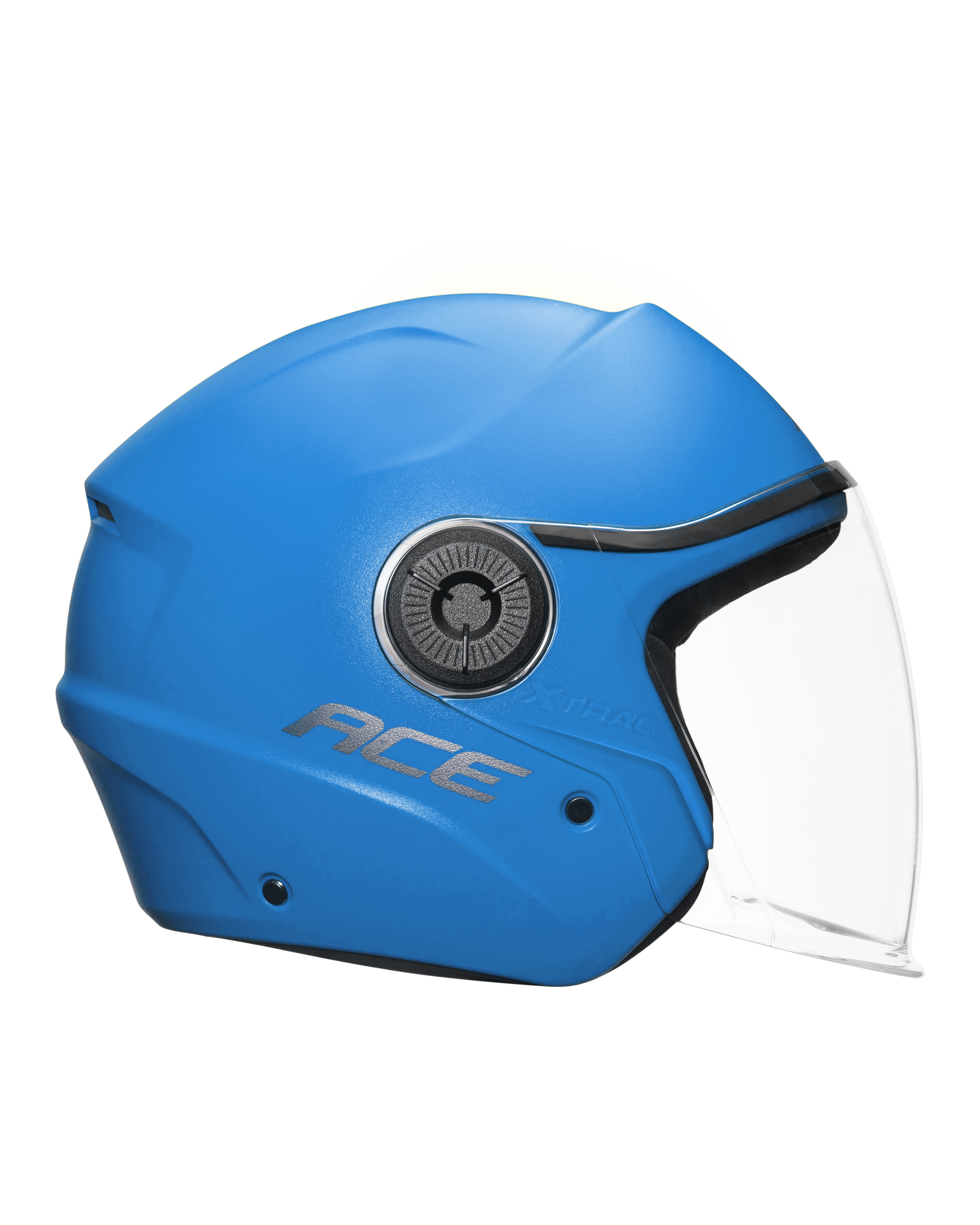 Xtrac Ace Open Face Helmet – ISI Certified Half Face Bike Helmet with ABS Shell, Clear Visor & Comfortable Padding