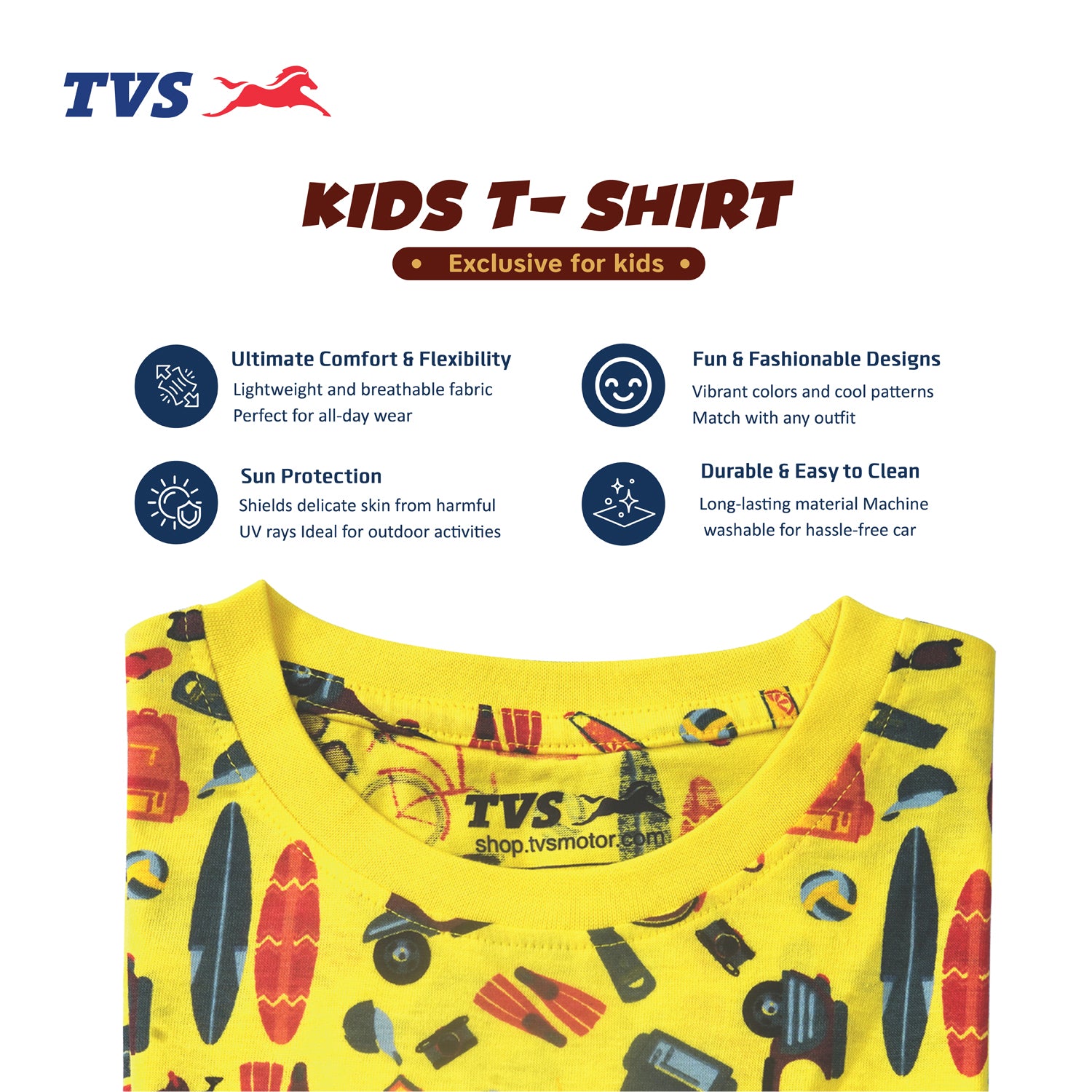 TVS Kids T-shirt - Soft, Comfortable, and Perfect for Playtime