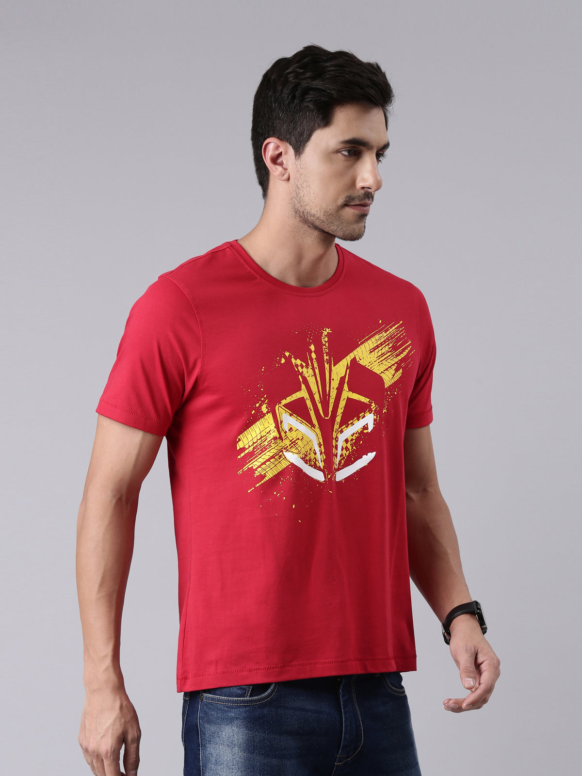  TVS Racing Red Cyborg Crew neck T Shirt