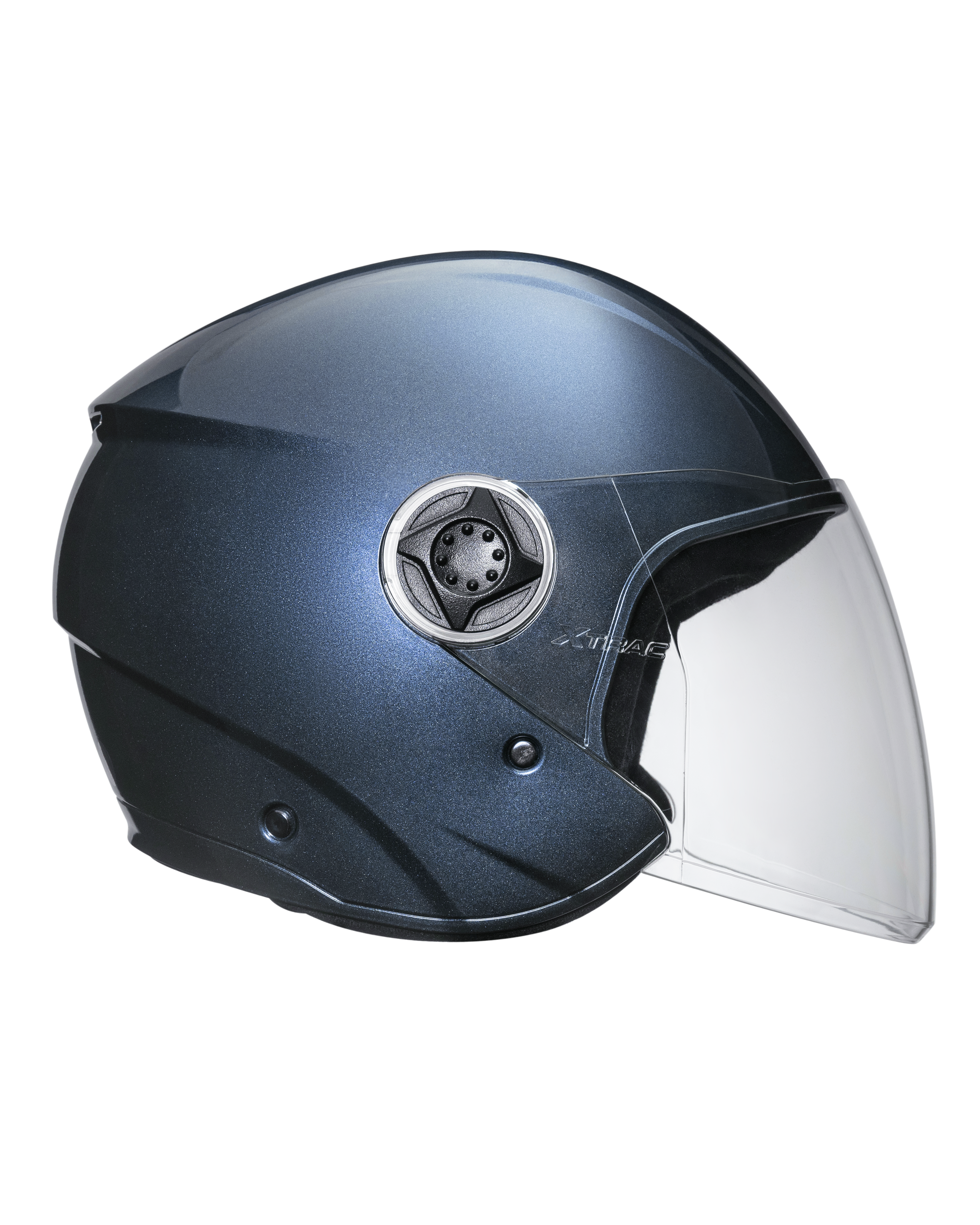Xtrac Fit ISI Certified Half Face Bike Helmet with Clear Visor | Lightweight Open Face Helmet for Men & Women