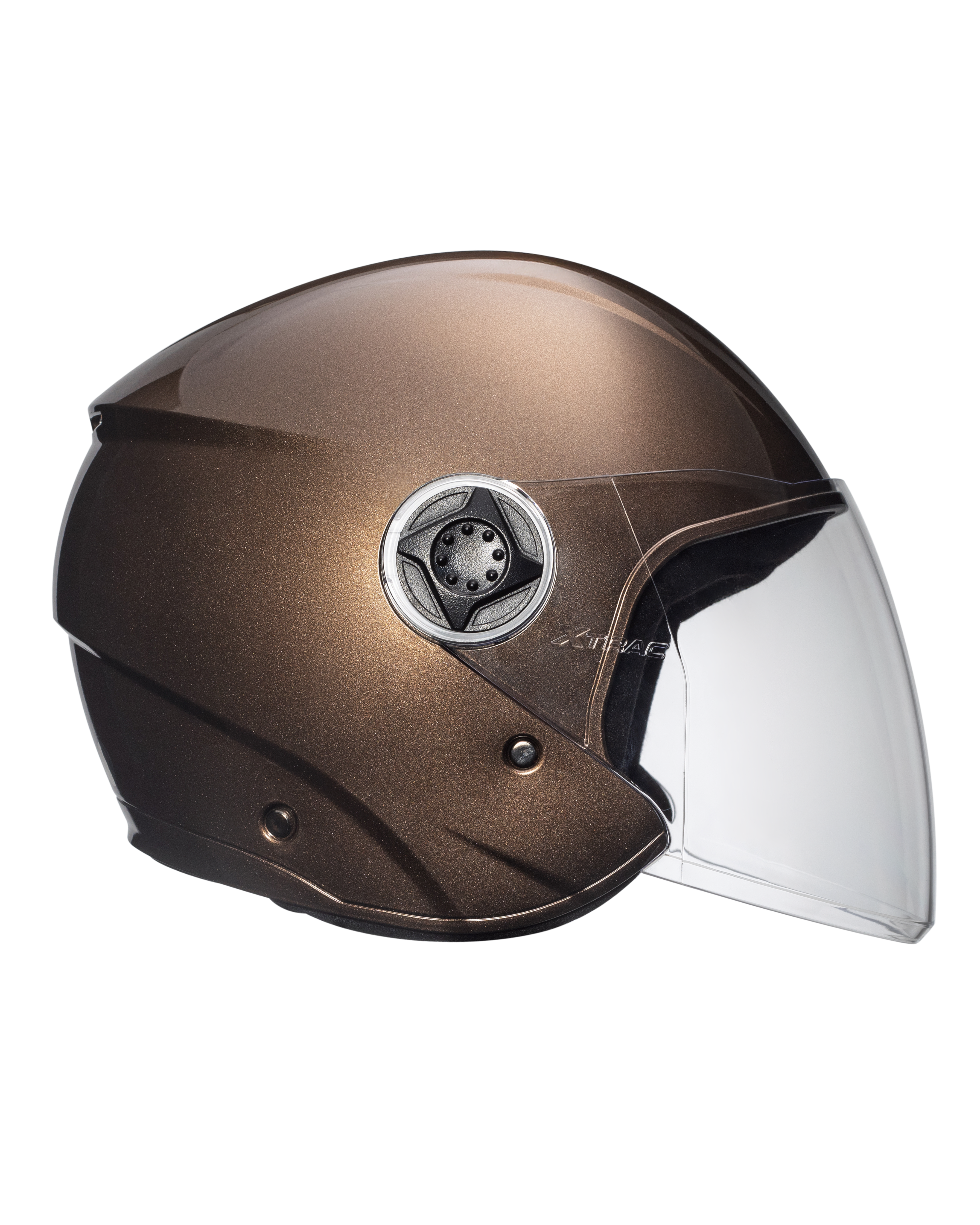 Xtrac Fit ISI Certified Half Face Bike Helmet with Clear Visor | Lightweight Open Face Helmet for Men & Women