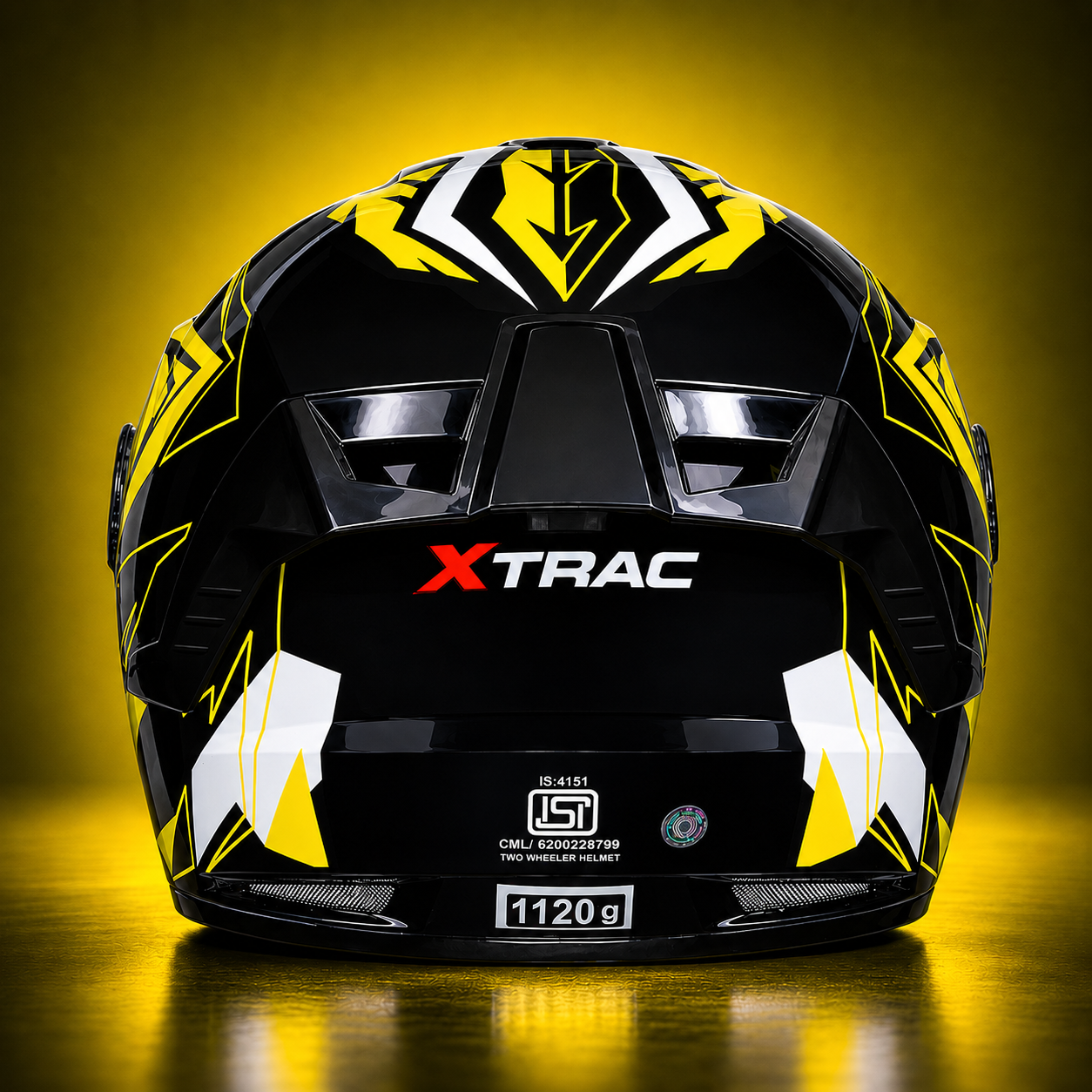 Xtrac Arc Full Face Graphic Helmet | ISI Certified | Lightweight Design, Quick Release Chin Strap