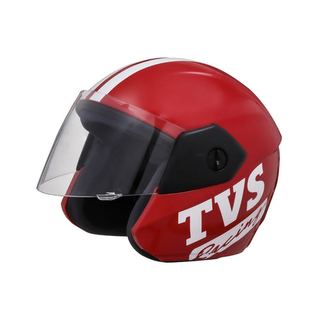 TVS Racing Kids Half Face Helmet, Color: Red - ISI Certified