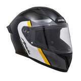 TVS Apache Full Face helmet - Color: Black, White & Yellow Strip