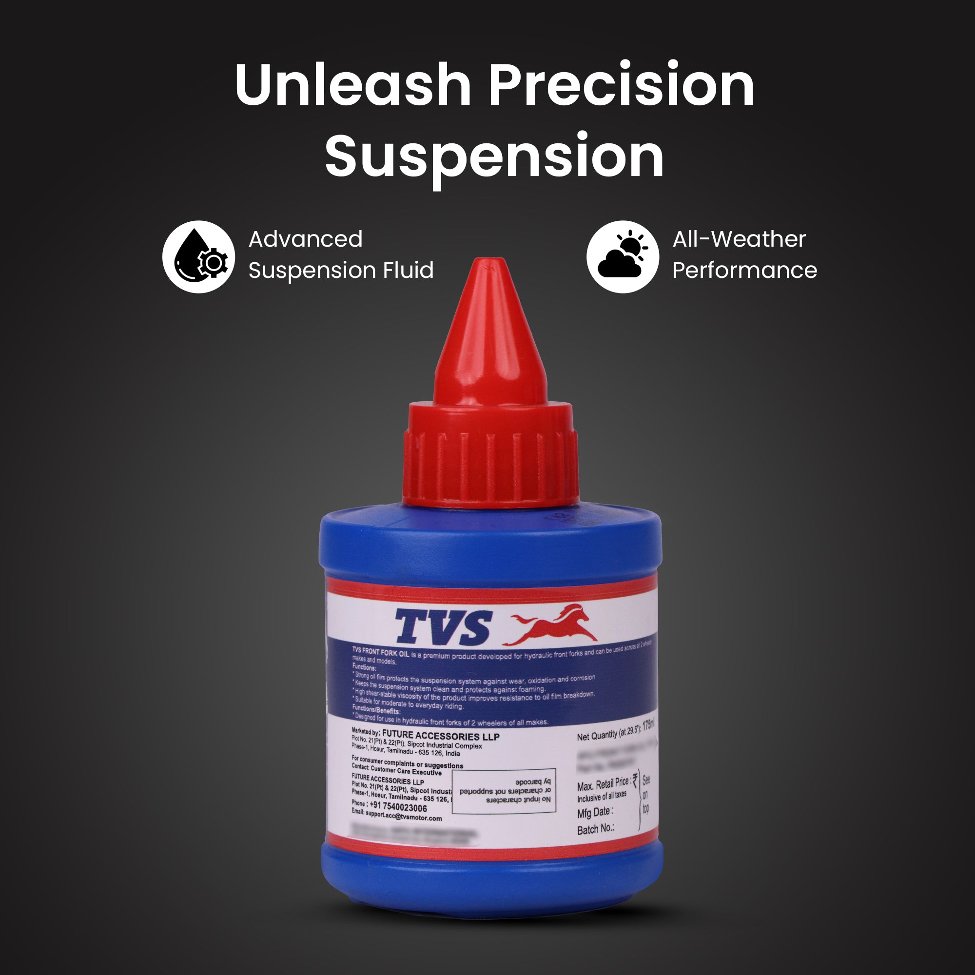 TVS Front Fork Oil 175ml High Quality Fork Oil for Smooth Ride