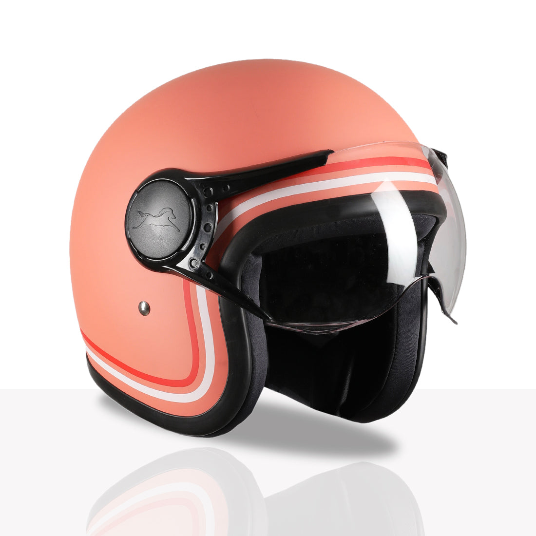 TVS MissFit Helmet for Women | Lightweight Ladies Helmet for Scooter | Stylish Girls Helmet with Extreme Comfort Fit | Women Helmet with Clear Visor | DOT & ISI Certified Helmet for Woman