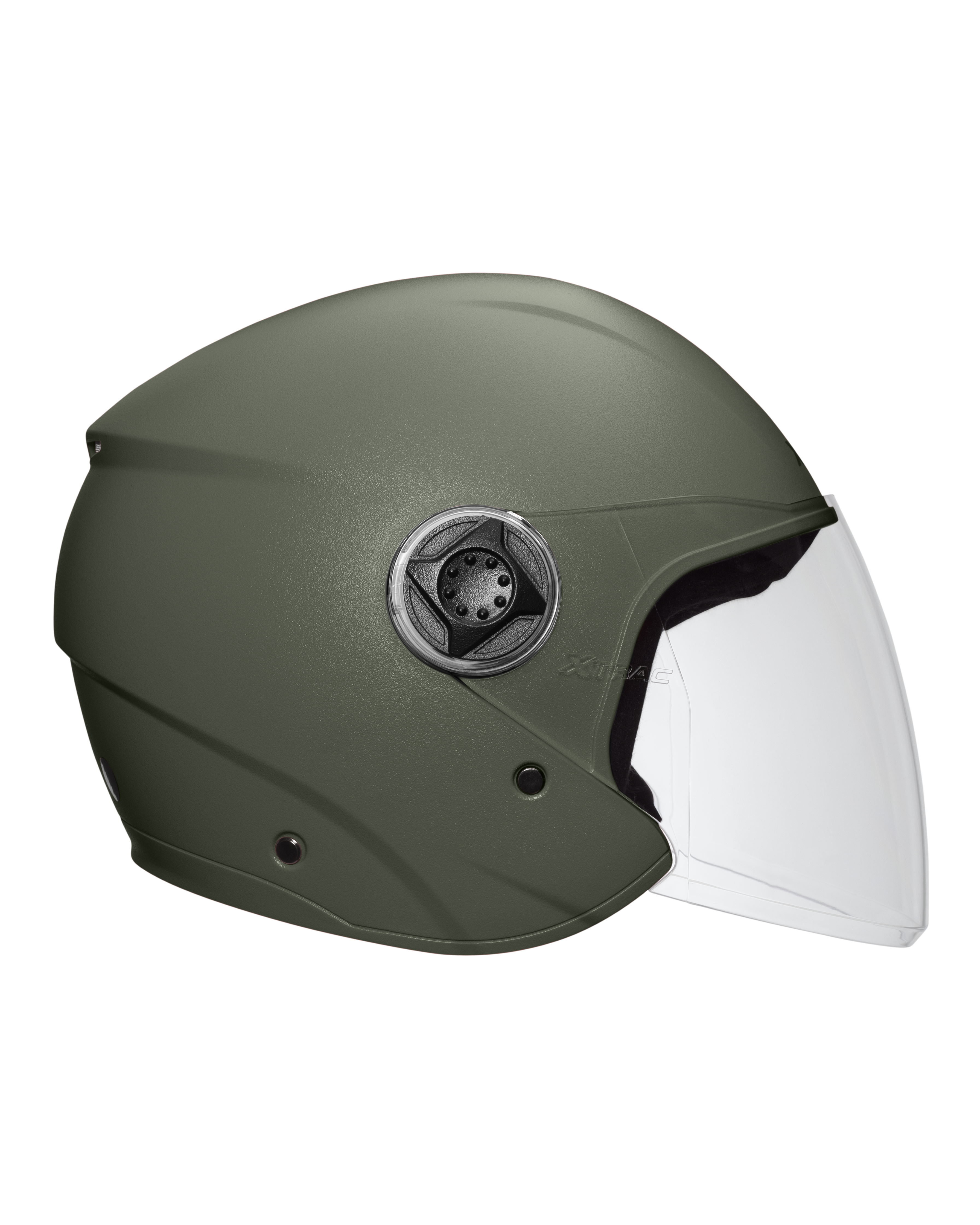 Xtrac Fit ISI Certified Half Face Bike Helmet with Clear Visor | Lightweight Open Face Helmet for Men & Women