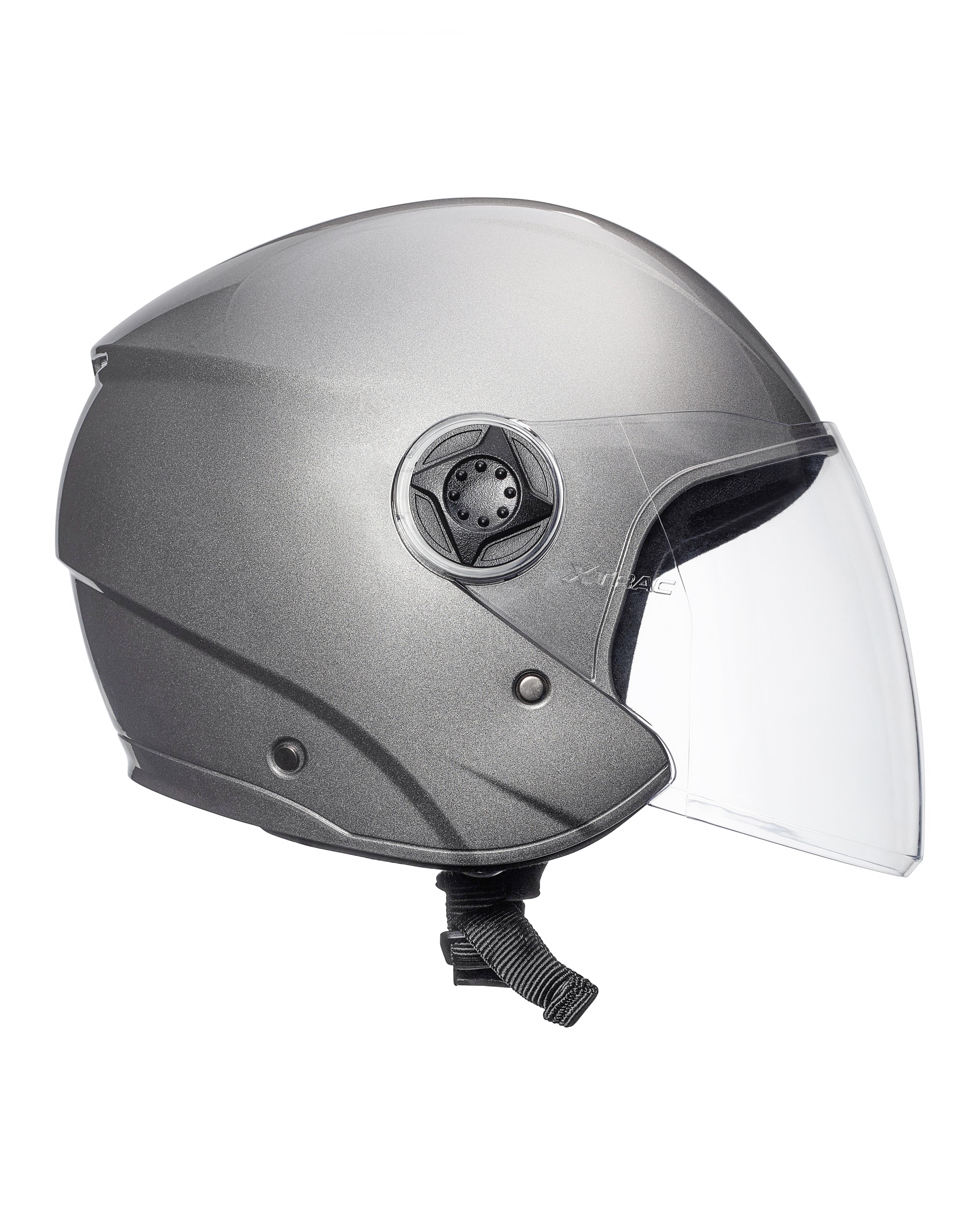 Xtrac Fit ISI Certified Half Face Bike Helmet with Clear Visor | Lightweight Open Face Helmet for Men & Women