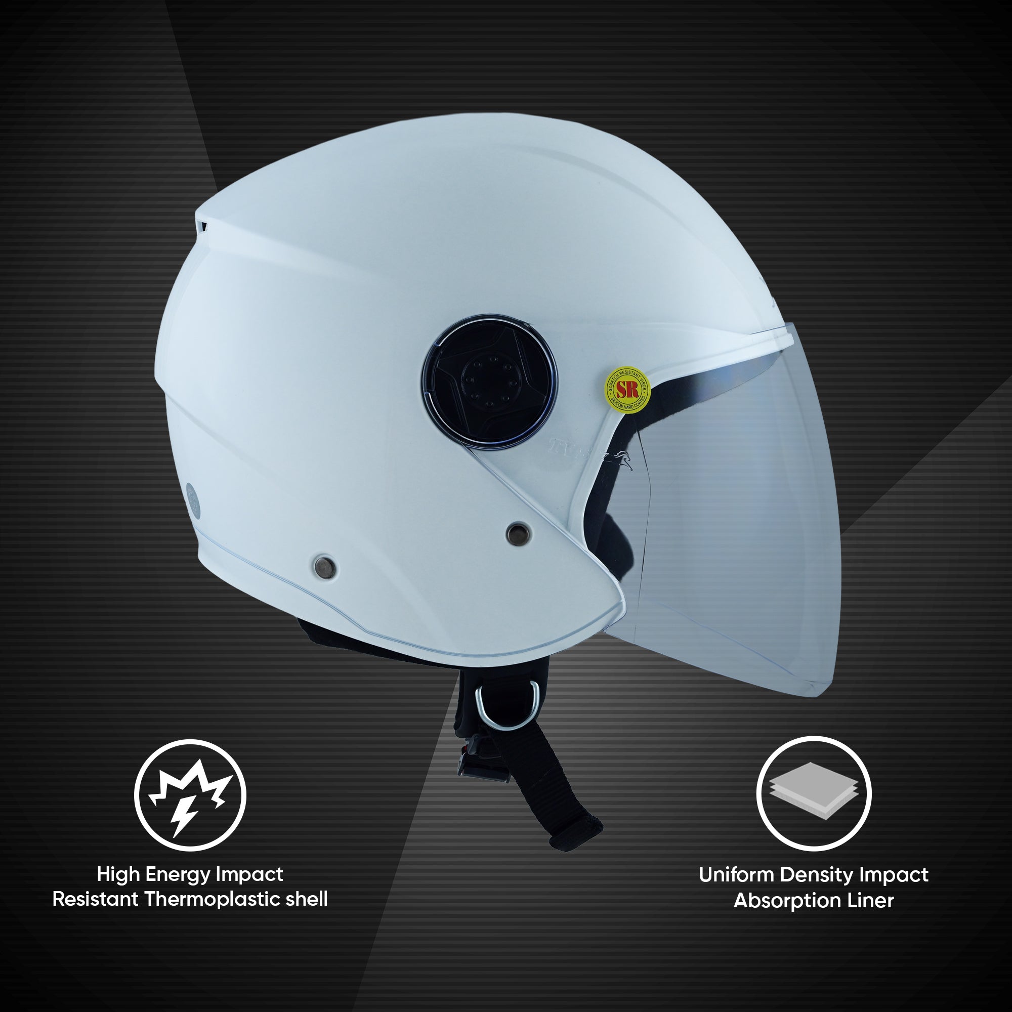 TVS iQube Open Face Helmet | ISI Certified, Lightweight & Comfortable Design