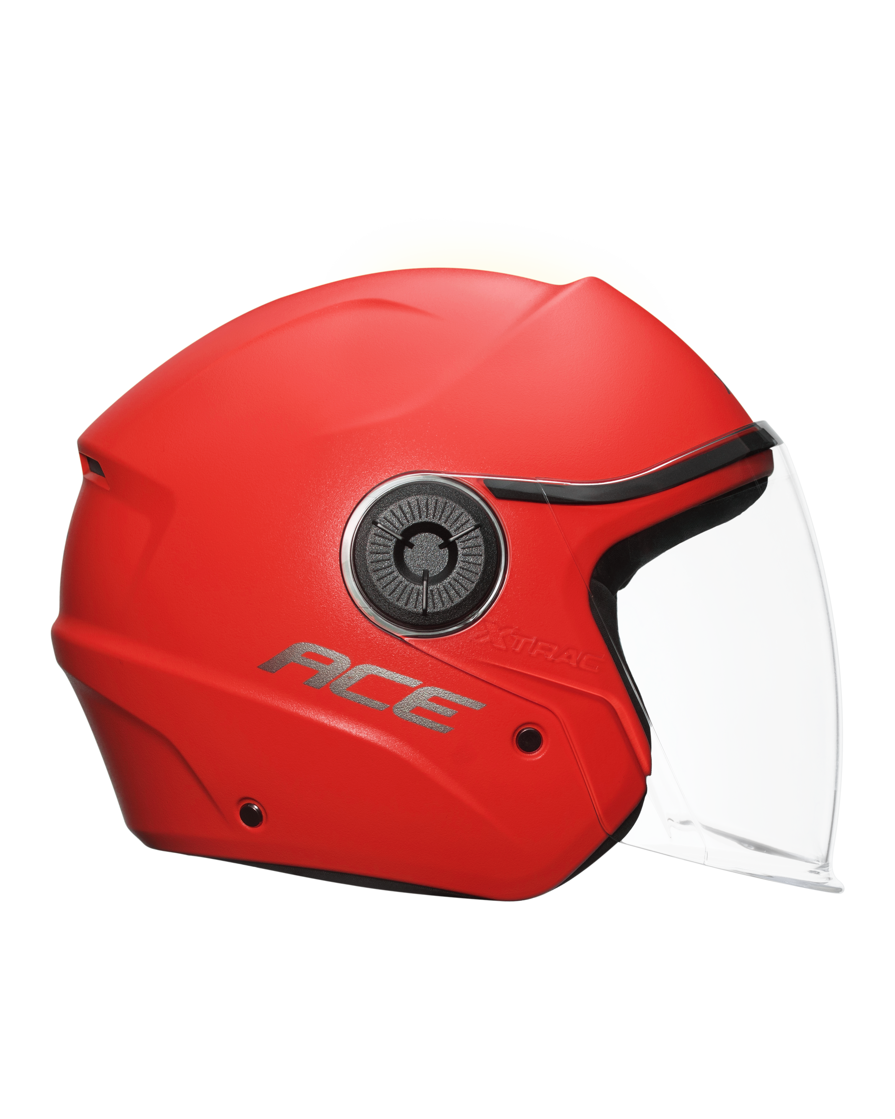 Xtrac Ace Open Face Helmet – ISI Certified Half Face Bike Helmet with ABS Shell, Clear Visor & Comfortable Padding