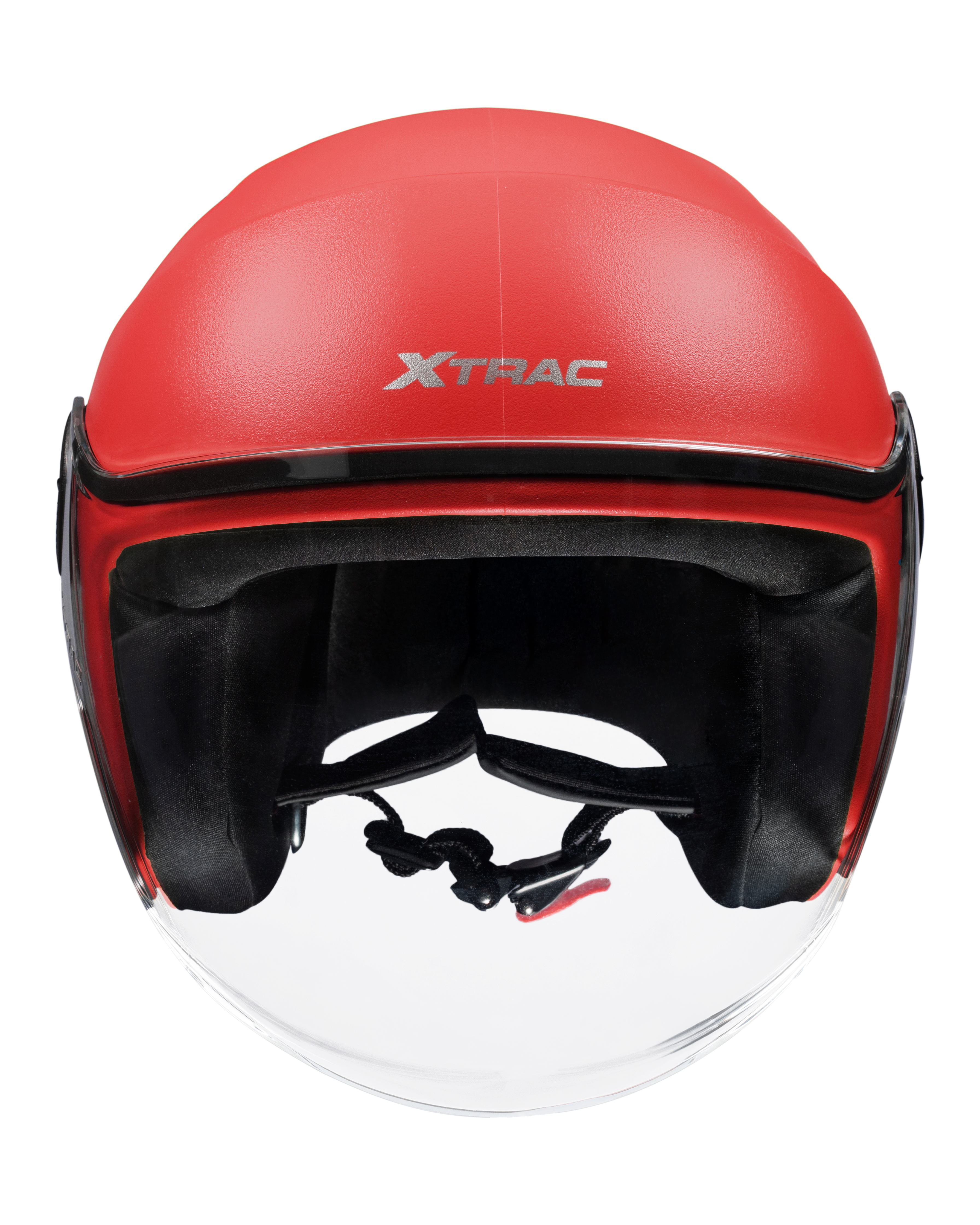Xtrac Ace Open Face Helmet – ISI Certified Half Face Bike Helmet with ABS Shell, Clear Visor & Comfortable Padding