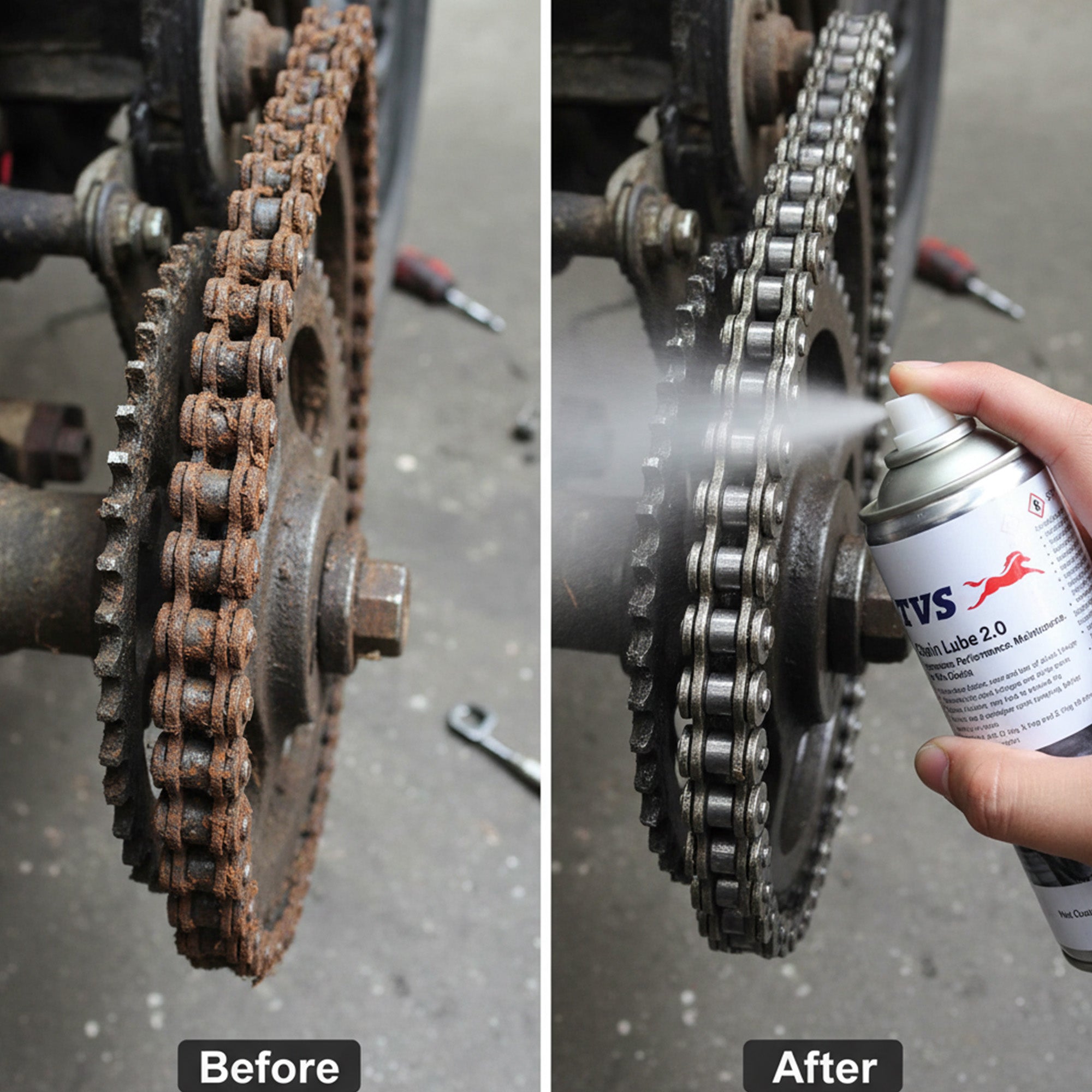 TVS Chain Lube 2.0 - 250Gm. | Precision Lubrication for Peak Chain Performance
