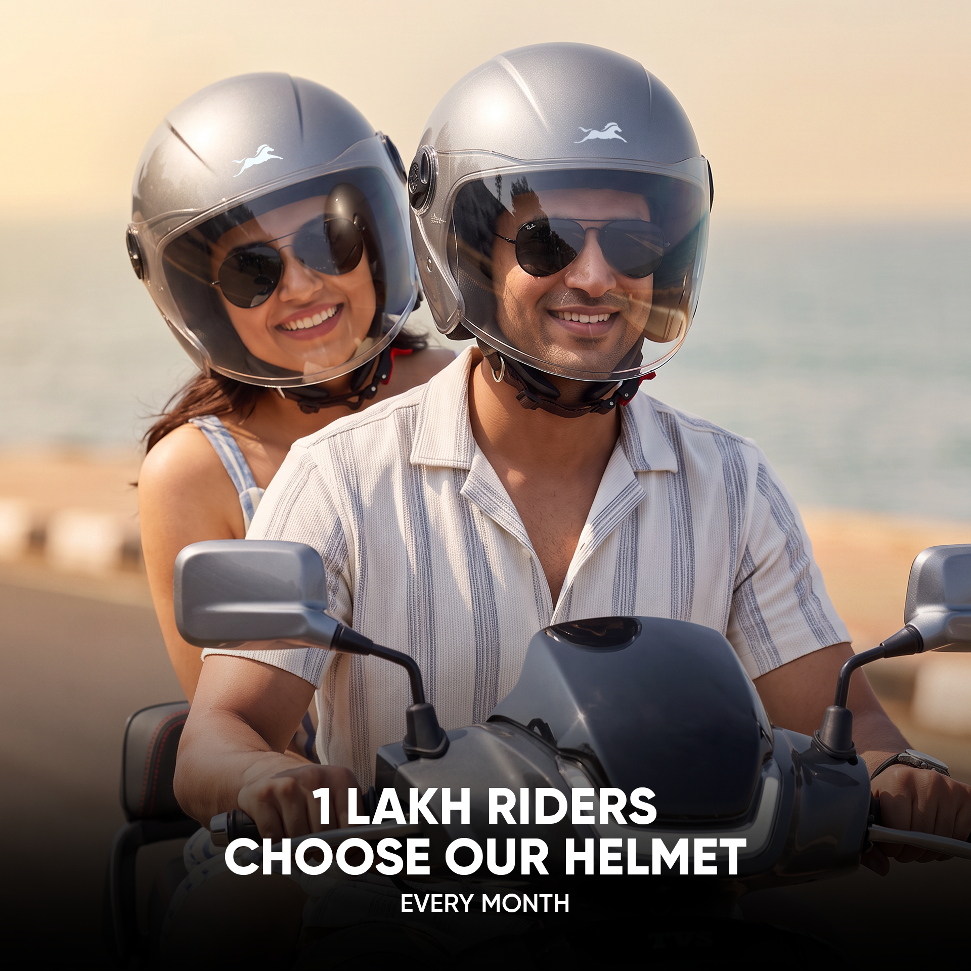 TVS iQube Open Face Helmet | ISI Certified, Lightweight & Comfortable Design