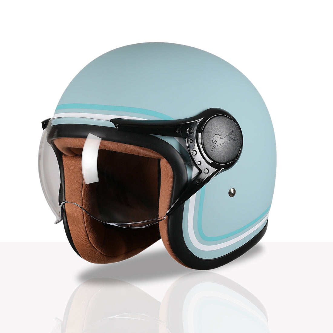 TVS MissFit Helmet for Women | Lightweight Ladies Helmet for Scooter | Stylish Girls Helmet with Extreme Comfort Fit | Women Helmet with Clear Visor | DOT & ISI Certified Helmet for Woman