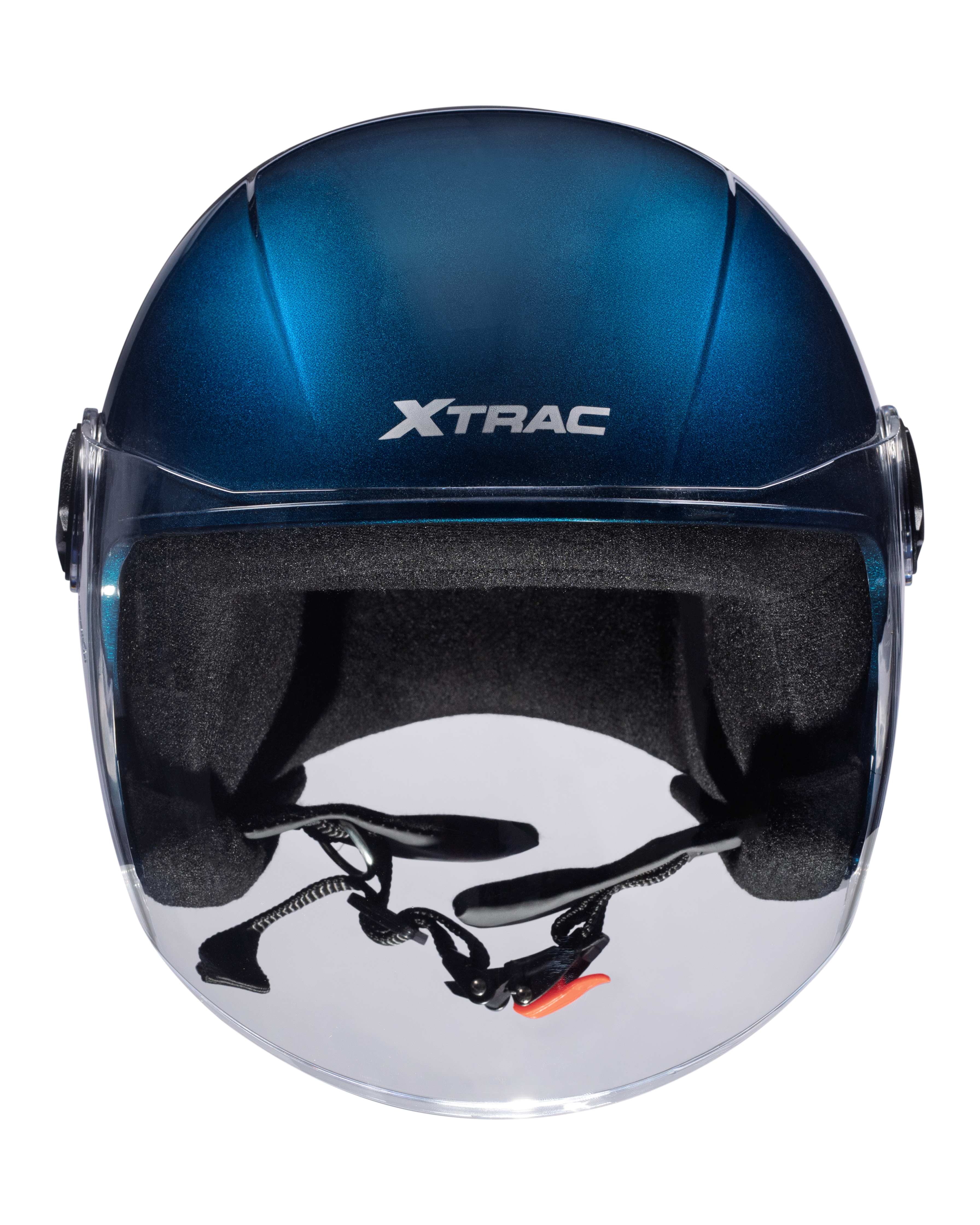 Xtrac Fit ISI Certified Half Face Bike Helmet with Clear Visor | Lightweight Open Face Helmet for Men & Women
