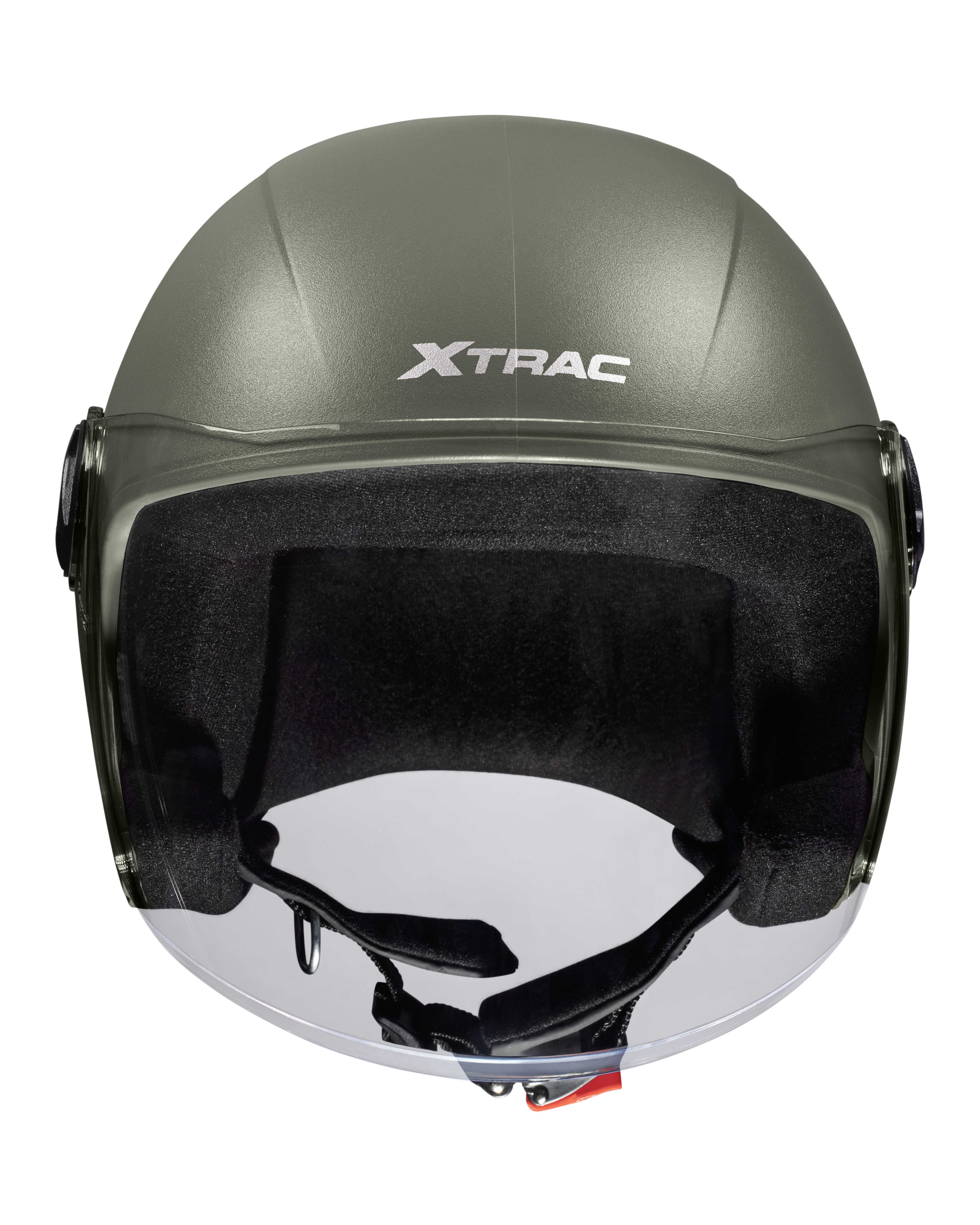 Xtrac Fit ISI Certified Half Face Bike Helmet with Clear Visor | Lightweight Open Face Helmet for Men & Women