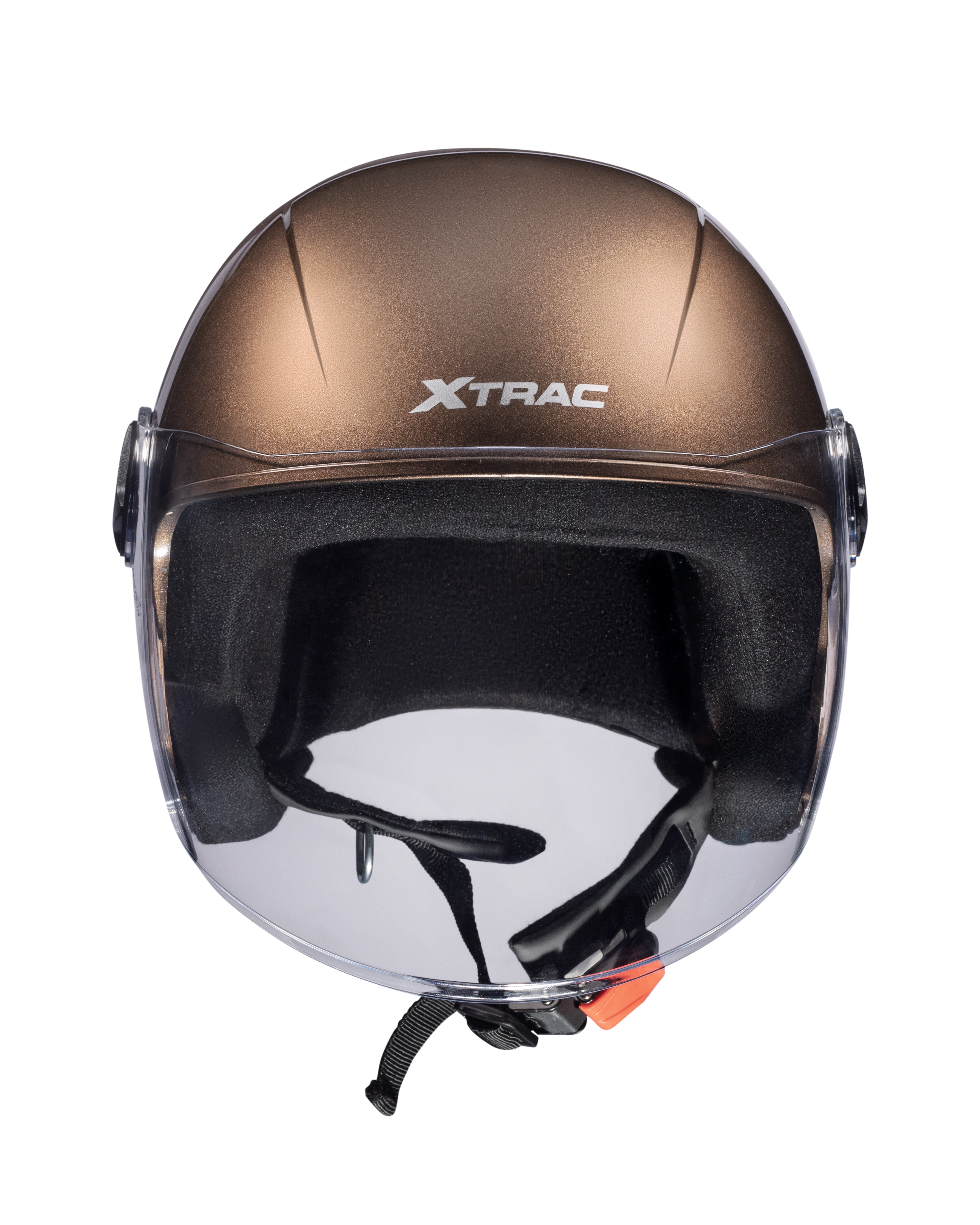 Xtrac Fit ISI Certified Half Face Bike Helmet with Clear Visor | Lightweight Open Face Helmet for Men & Women