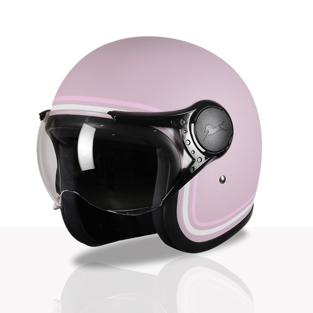 TVS MissFit Helmet for Women | Lightweight Ladies Helmet for Scooter | Stylish Girls Helmet with Extreme Comfort Fit | Women Helmet with Clear Visor | DOT & ISI Certified Helmet for Woman
