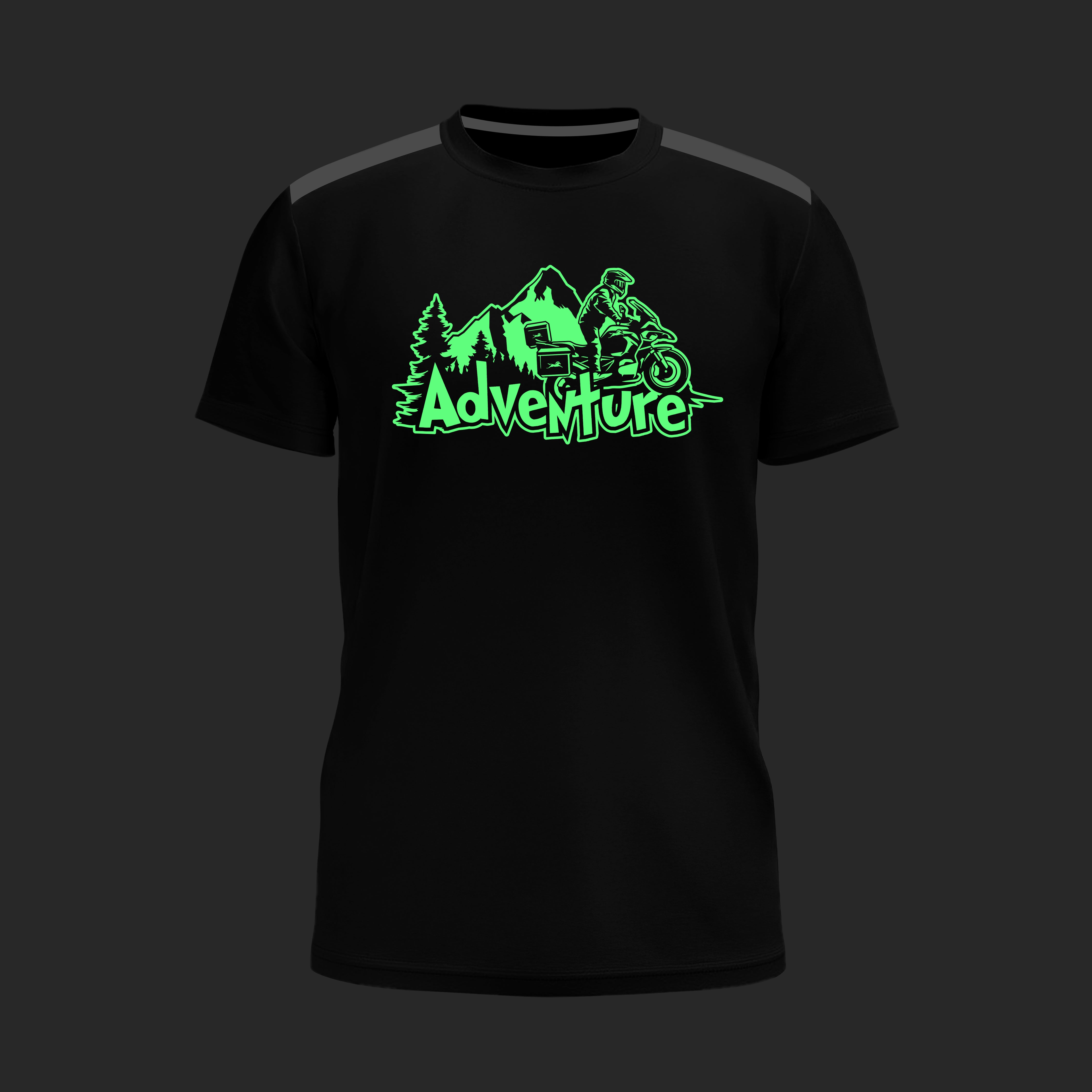 TVS Adventure Round Neck Radium Print T-shirt